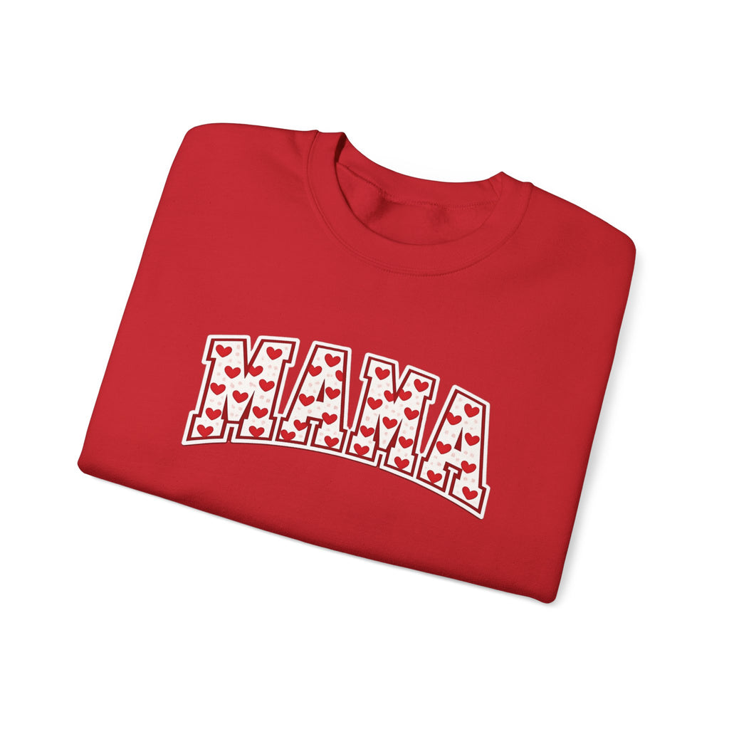 Mama Heart Pattern Sweatshirt — Women's Mother's Day Crewneck