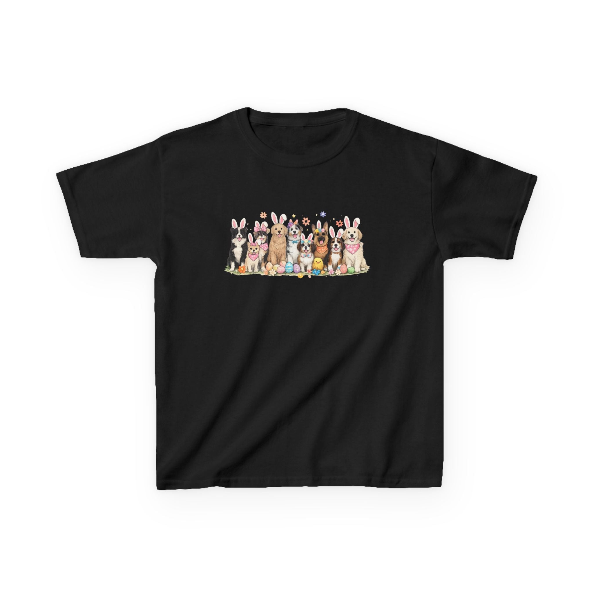 Kids Tee — Cute Row of Party Dogs Graphic