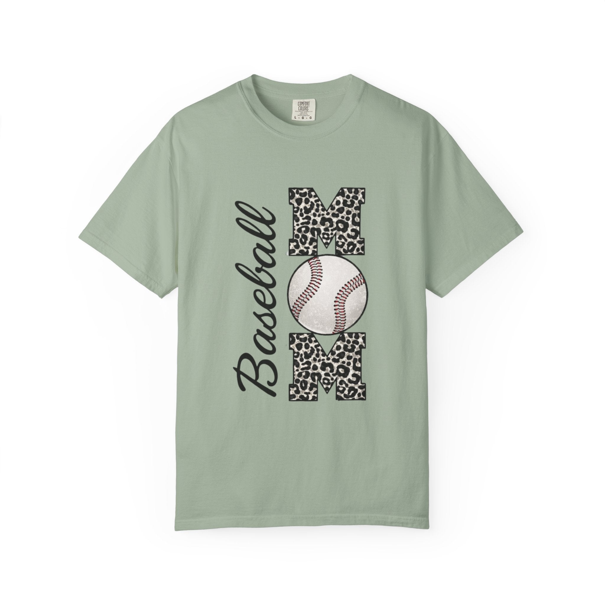 Baseball Mom Leopard Print T-Shirt — Baseball Mom Tee with Baseball Graphic