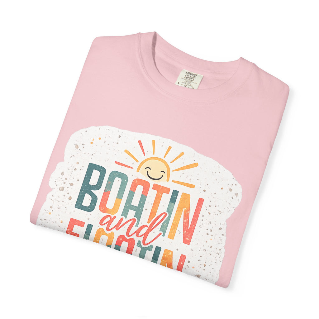 Boatin' and Floatin' T-Shirt — Retro Sun Summer Boating Tee