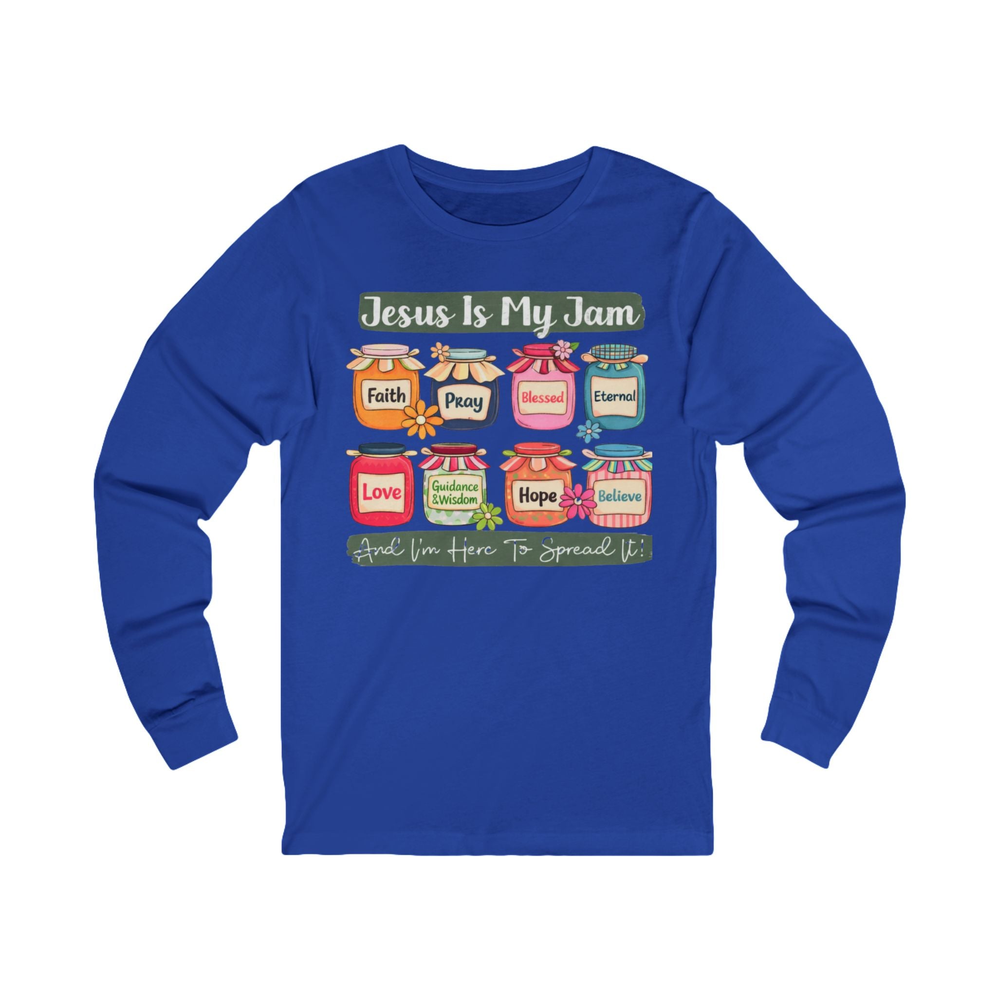 Jesus Is My Jam Long Sleeve Tee — Faith & Hope Scripture Graphic Shirt