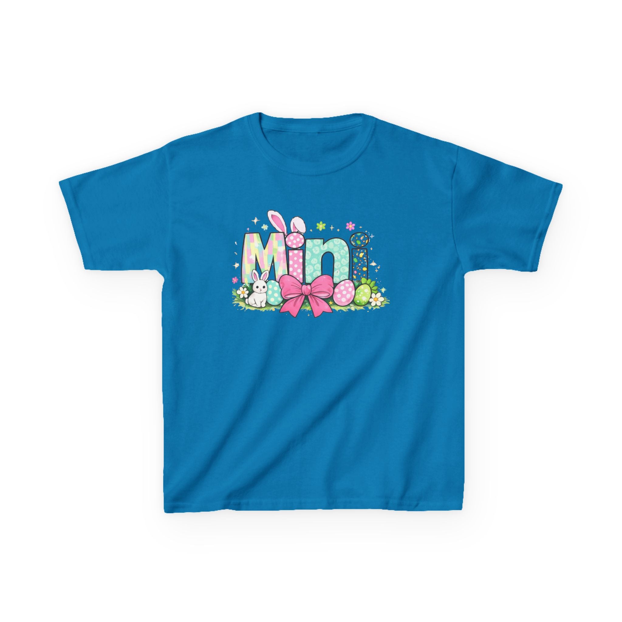 Kids Tee — "Mini" Easter Bunny Floral Design