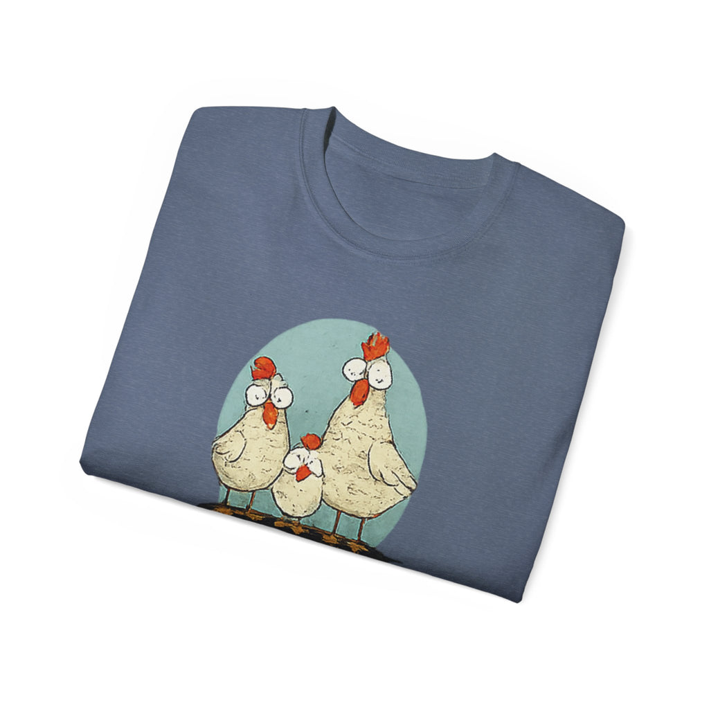 Chicken Dad T-Shirt — Funny Farm Dad Tee with Hen Family Graphic