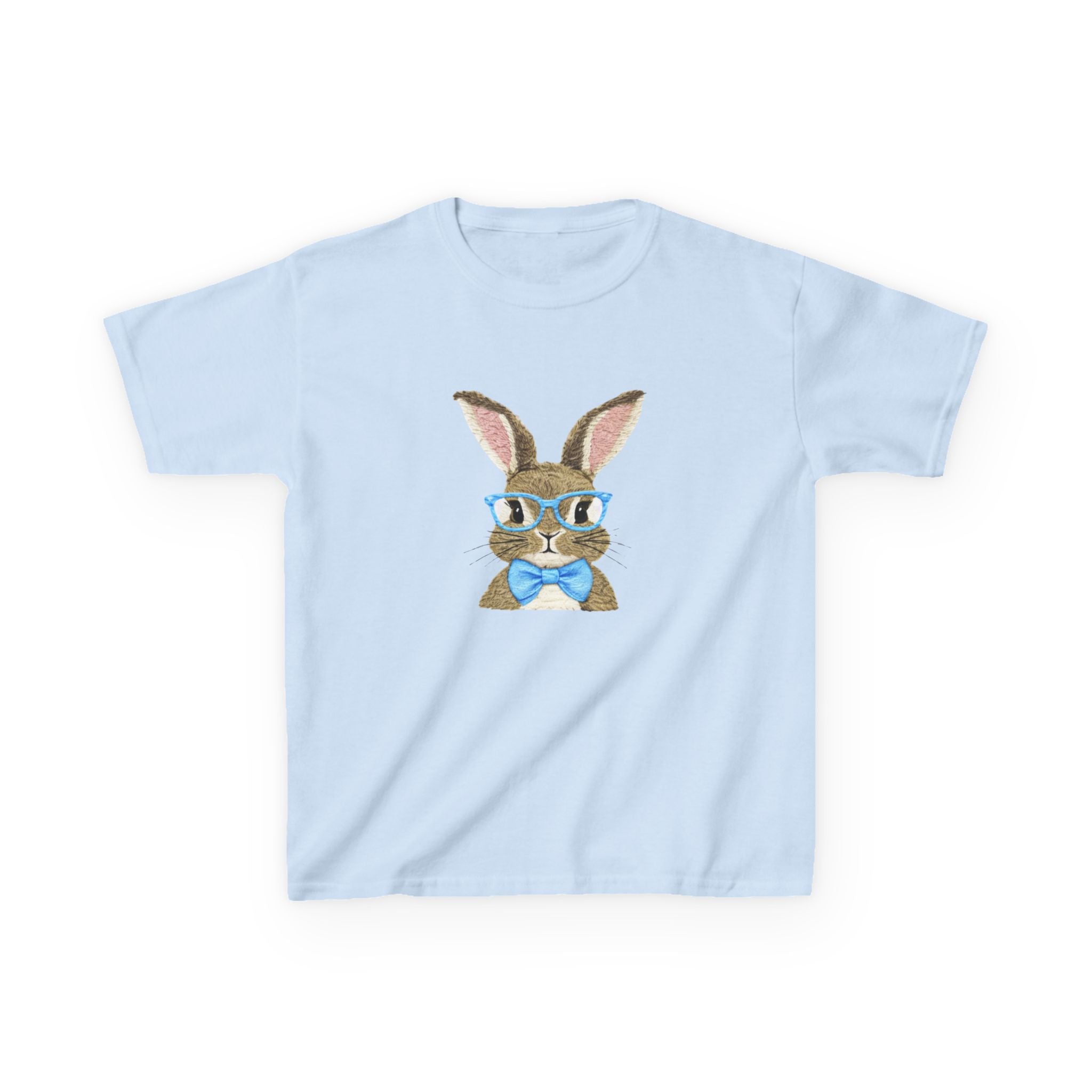 Kids Bunny with Glasses Tee — Cute Bow Tie Rabbit Shirt for Children