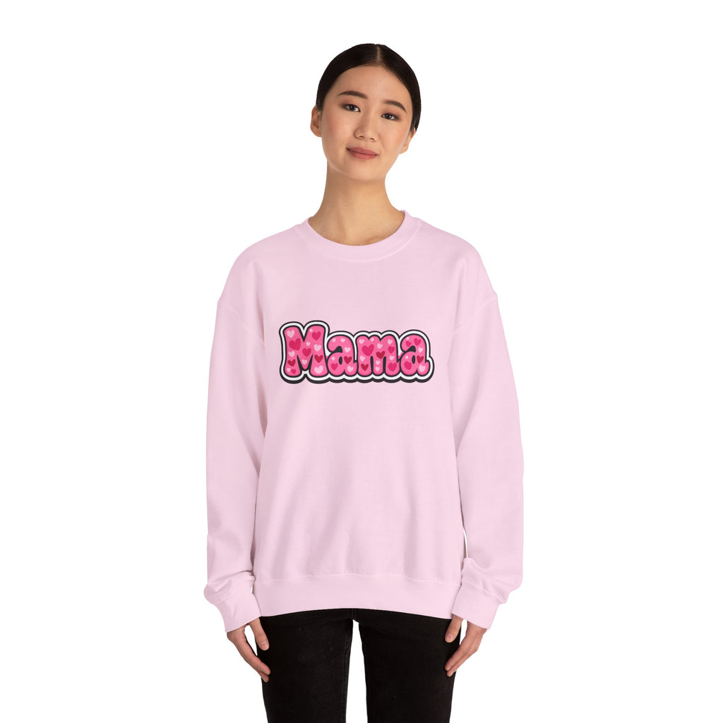 Mama Pink Bubble Letter Crewneck Sweatshirt