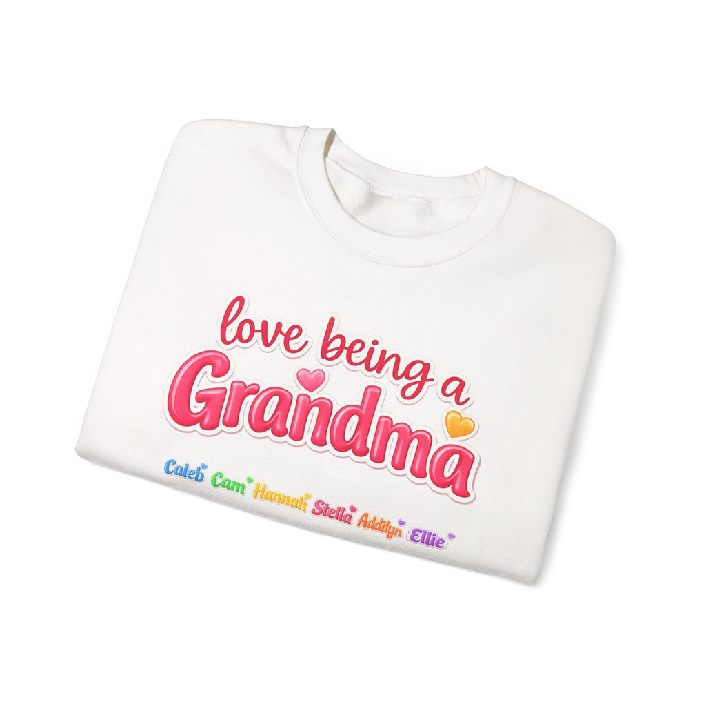 Grandma Crewneck Sweatshirt - "Love Being a Grandma" Cozy Gift