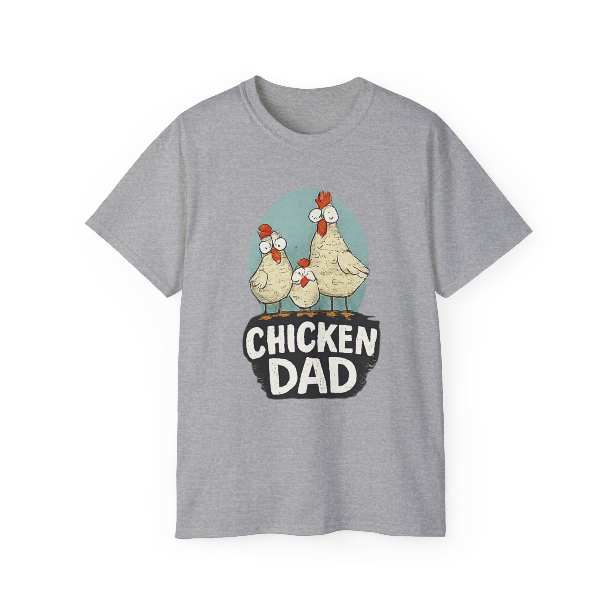 Chicken Dad T-Shirt — Funny Farm Dad Tee with Hen Family Graphic