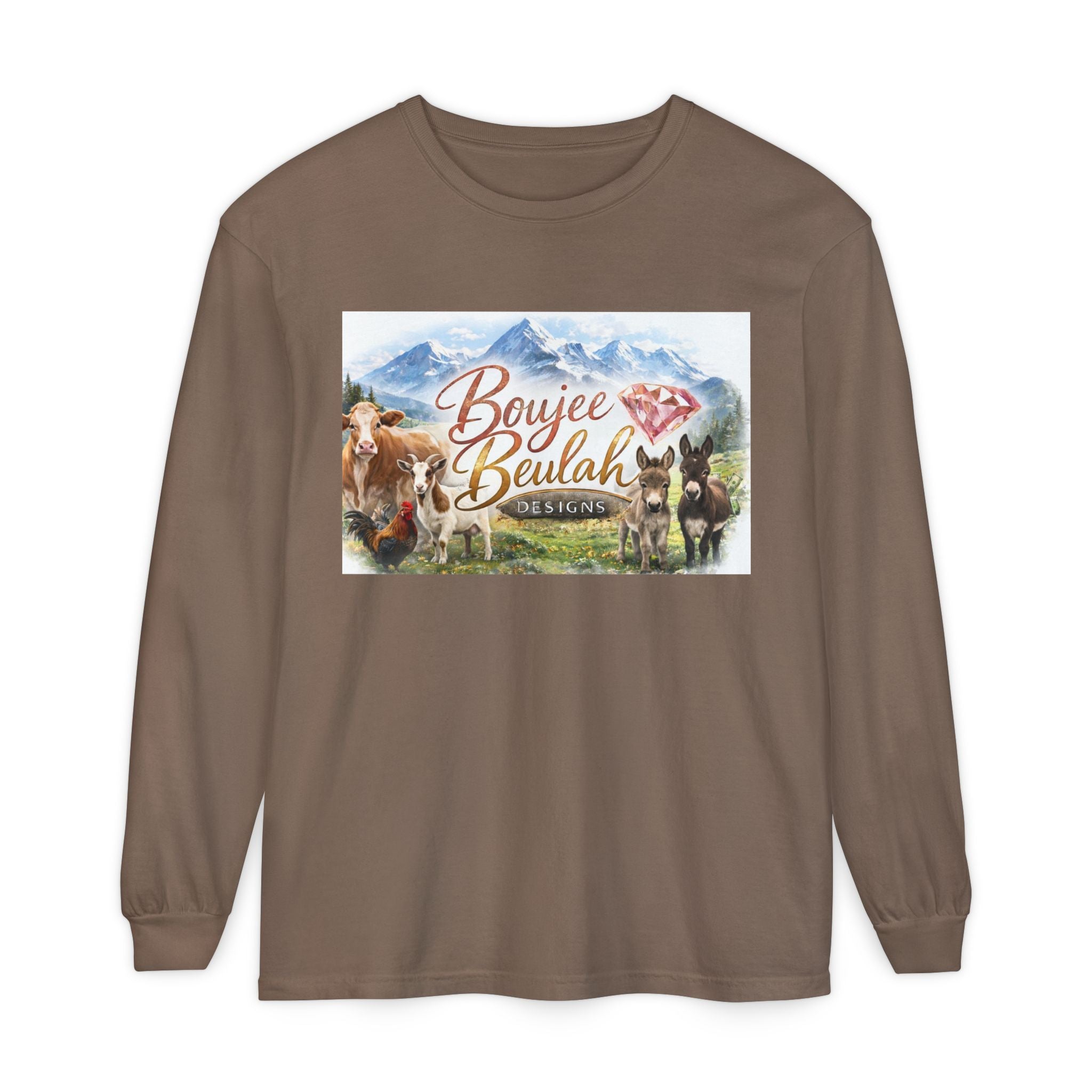 Boujee Beulah Farm Crew Long Sleeve T-Shirt