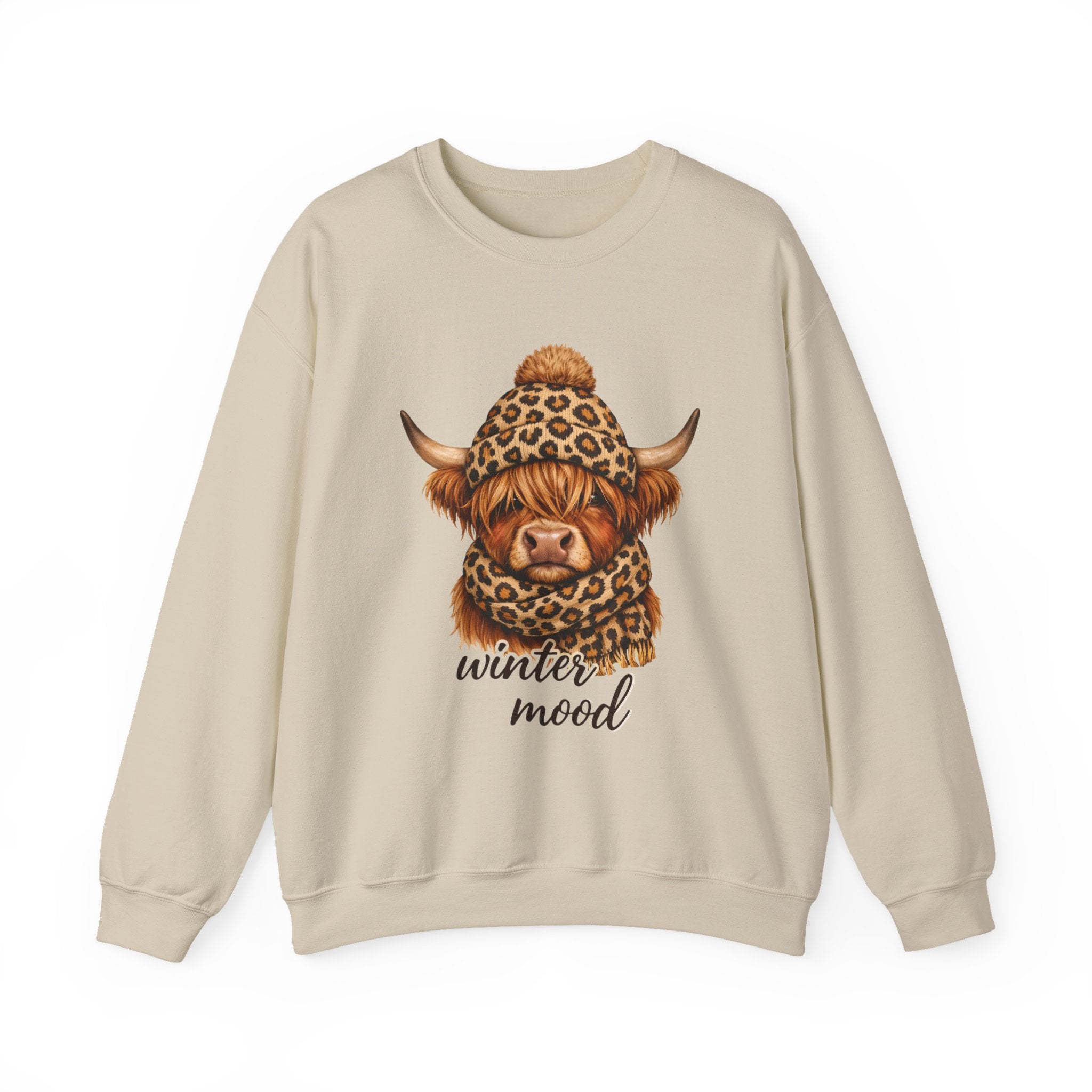 Sweatshirt — Winter Mood Highland Cow Cute Cozy Crewneck