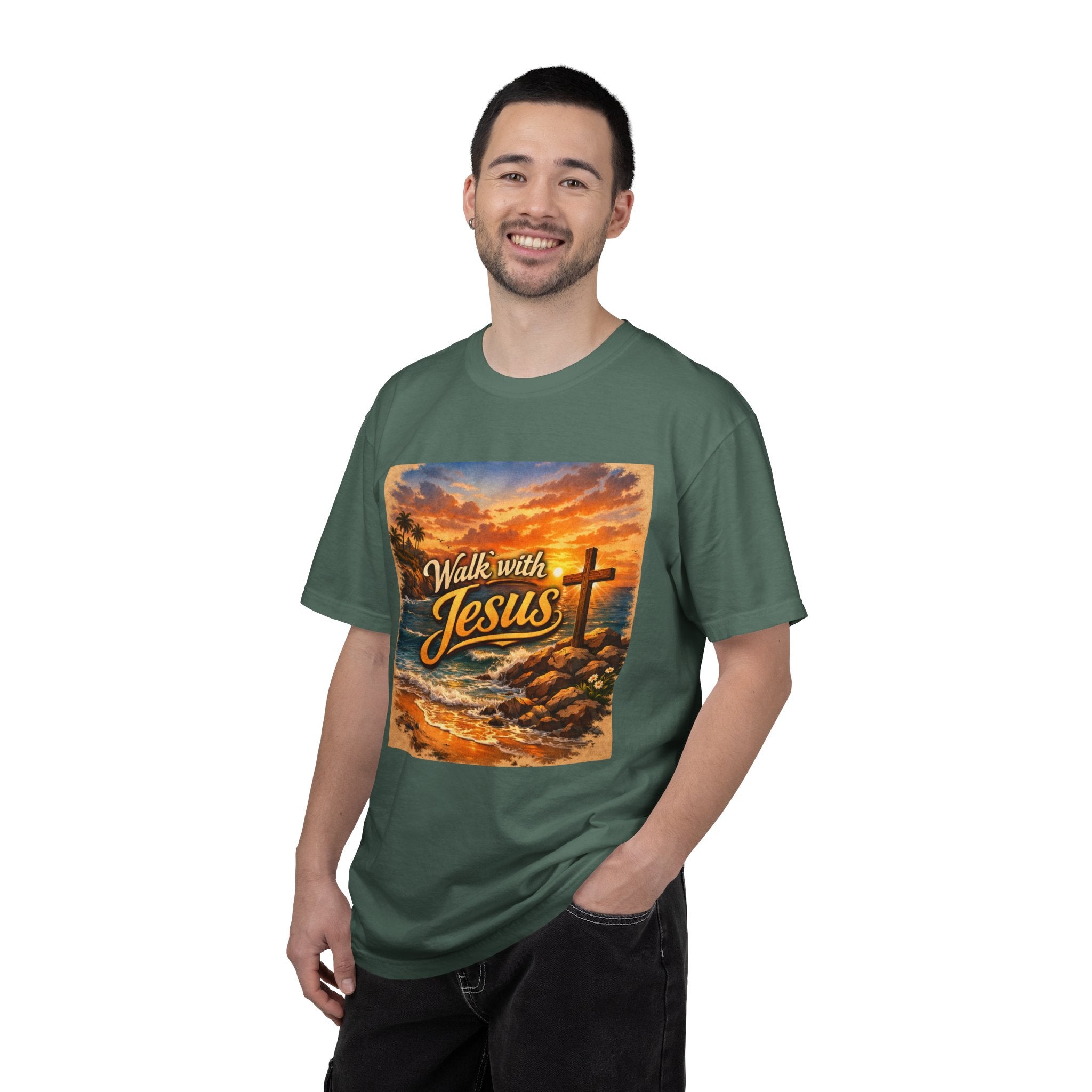 Walk With Jesus T-Shirt — Sunset Cross Christian Tee
