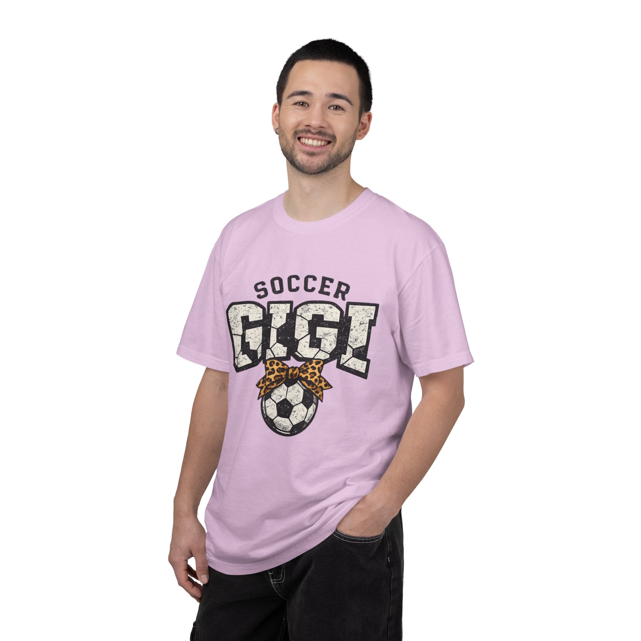 Soccer Gigi T-Shirt — Leopard Bow Soccer Mom Shirt