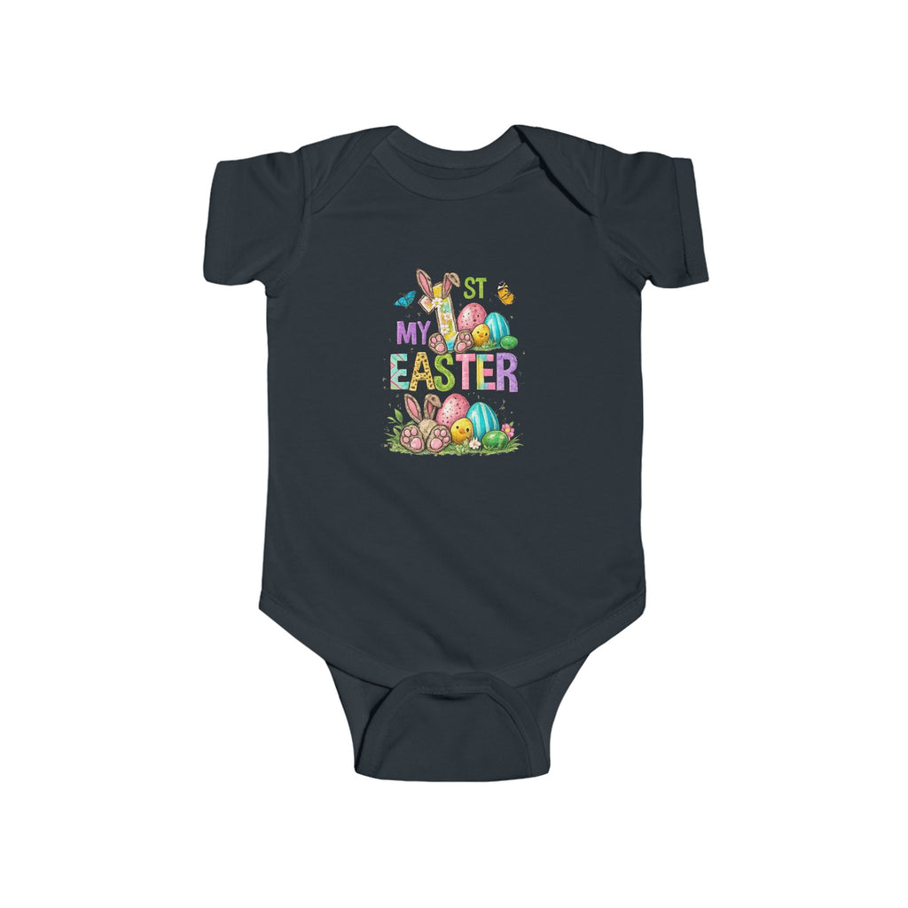 Infant Bodysuit — 'My First Easter' Colorful Bunny & Eggs Baby Onesie
