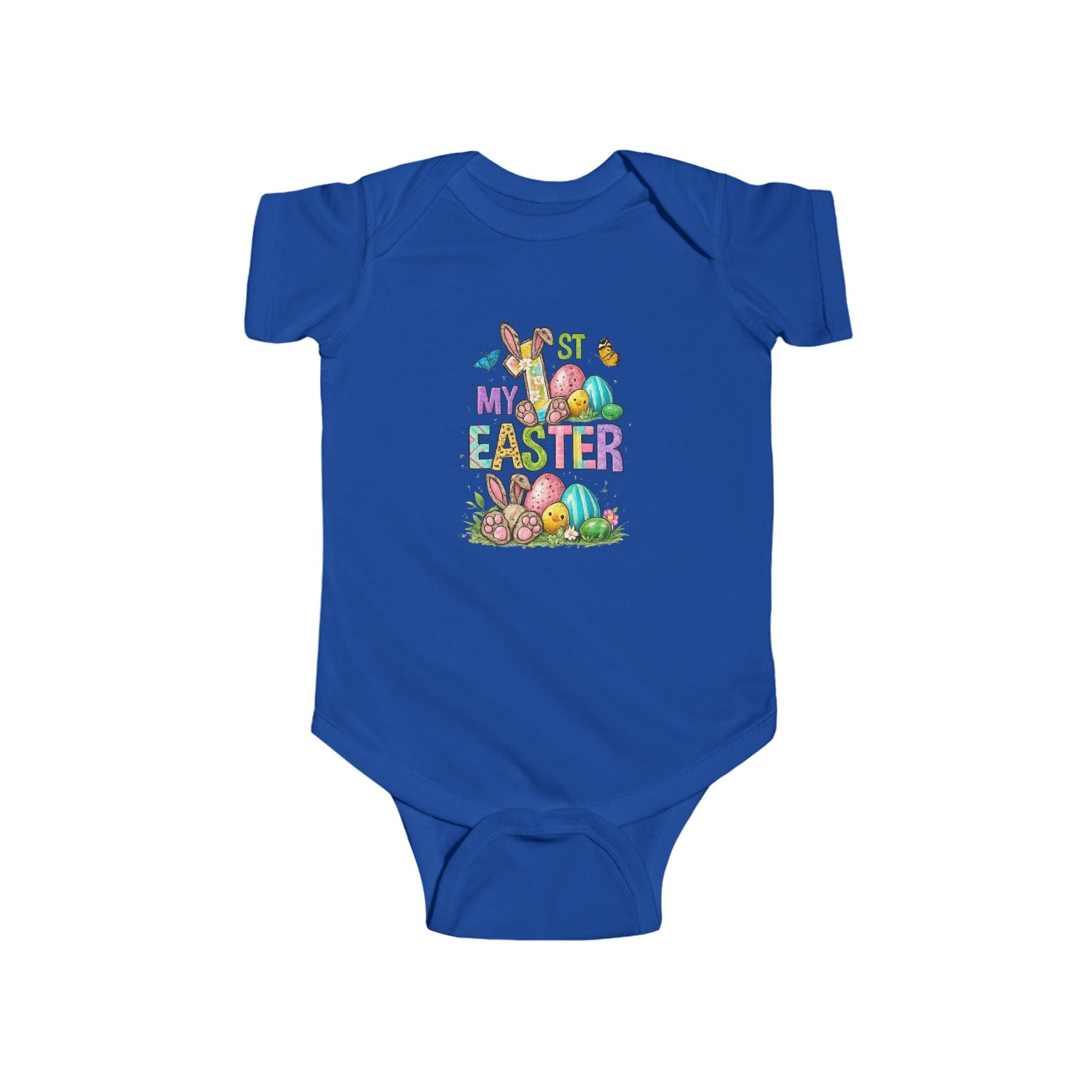 Infant Bodysuit — 'My First Easter' Colorful Bunny & Eggs Baby Onesie