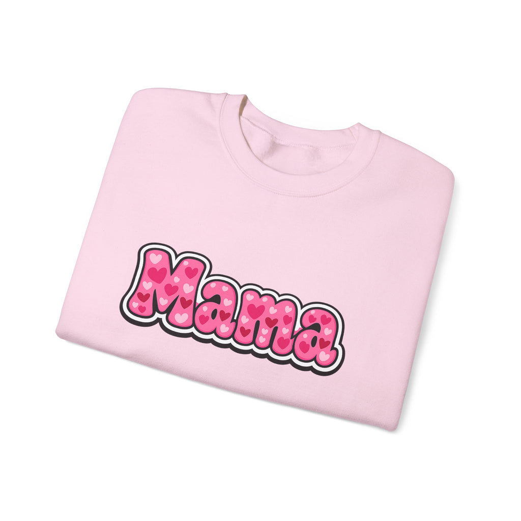 Mama Pink Bubble Letter Crewneck Sweatshirt
