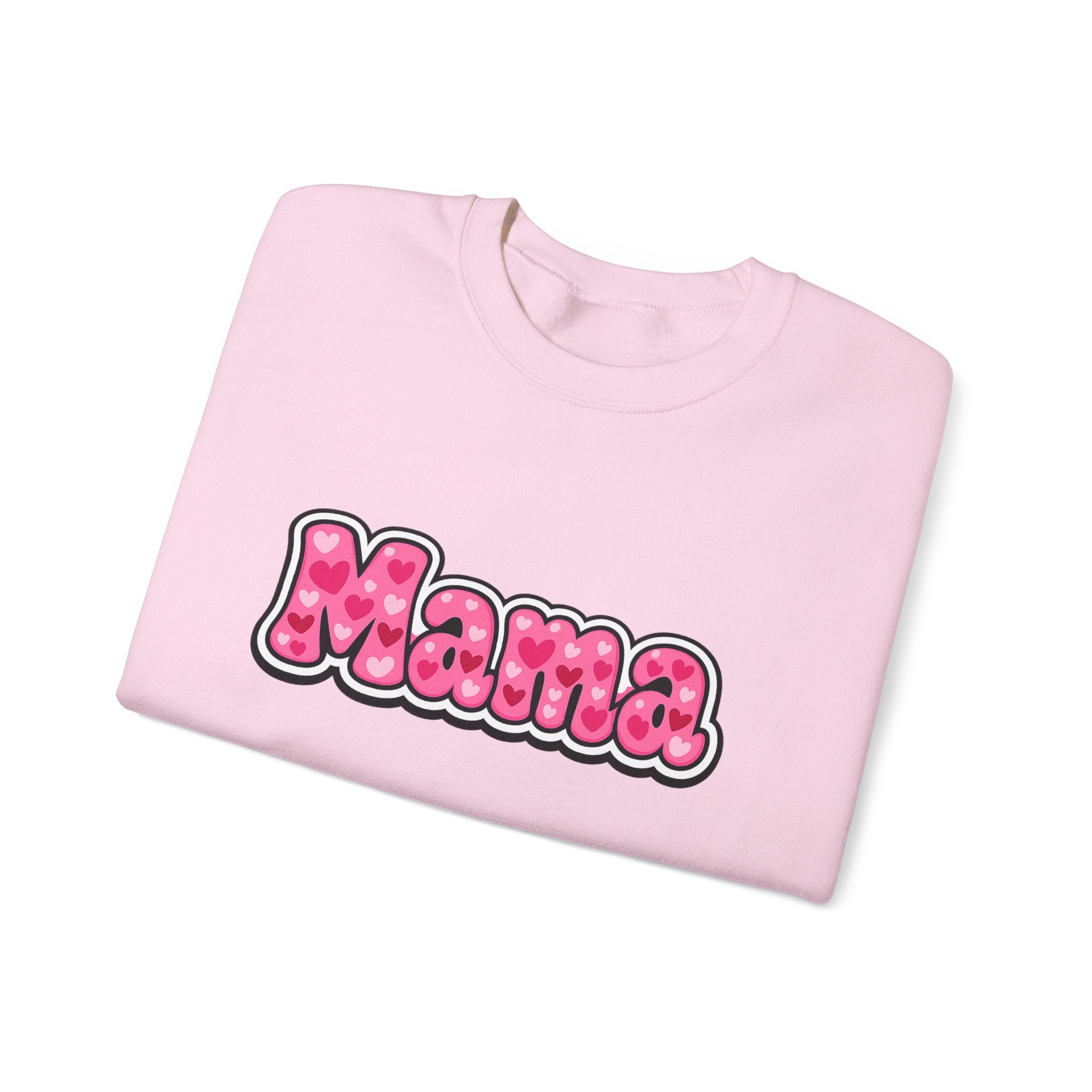 Mama Pink Bubble Letter Crewneck Sweatshirt