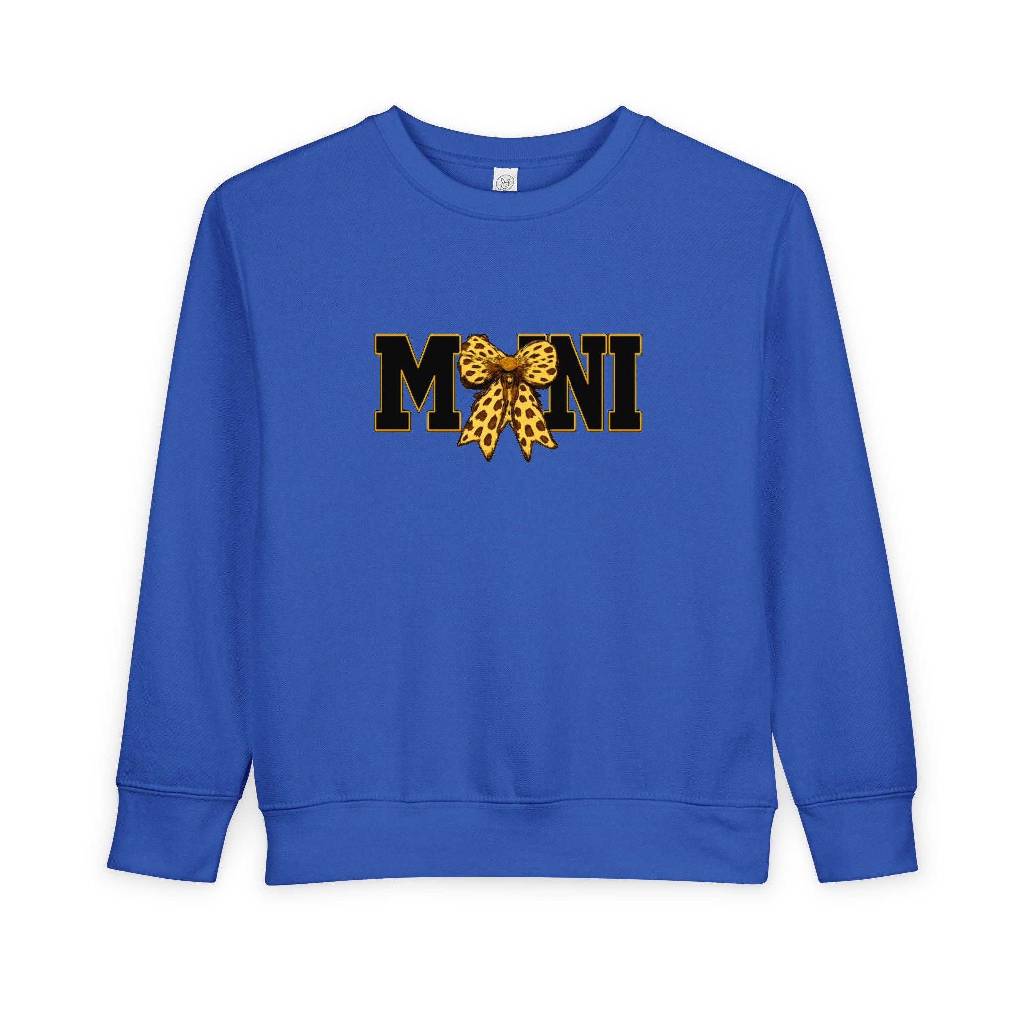 Mini Sweatshirt — 'MINI' Leopard Bow Toddler Pullover