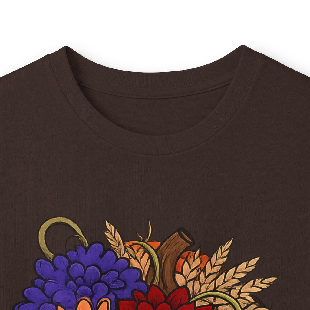 Thankful Mama Long Sleeve Tee — Thanksgiving Floral Cornucopia Shirt
