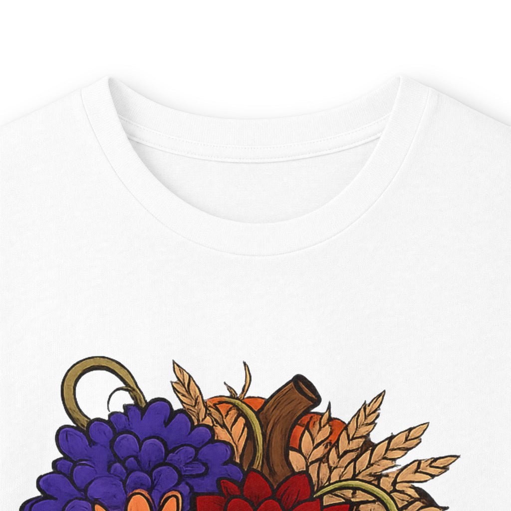 Thankful Mama Long Sleeve Tee — Thanksgiving Floral Cornucopia Shirt