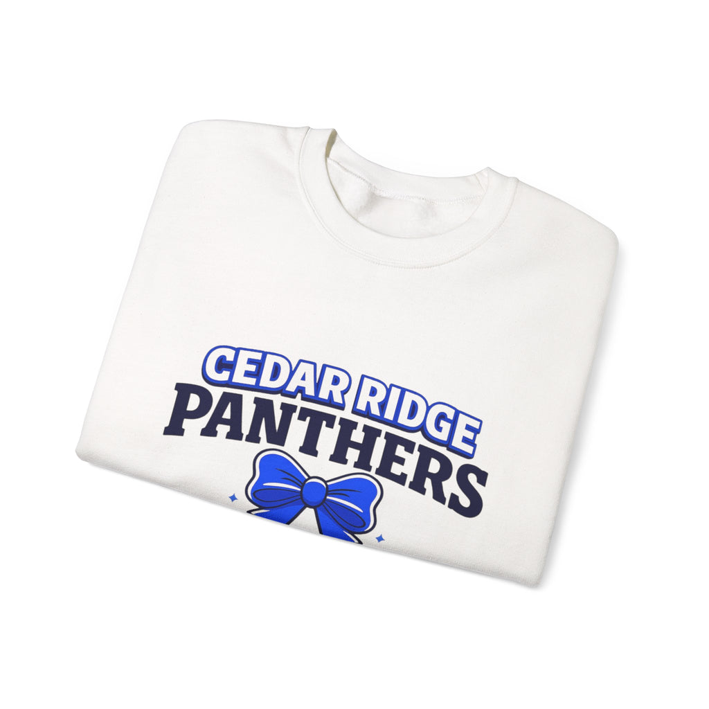 Panthers Crewneck Sweatshirt — Cedar Ridge Panthers Blue Bow School Spirit