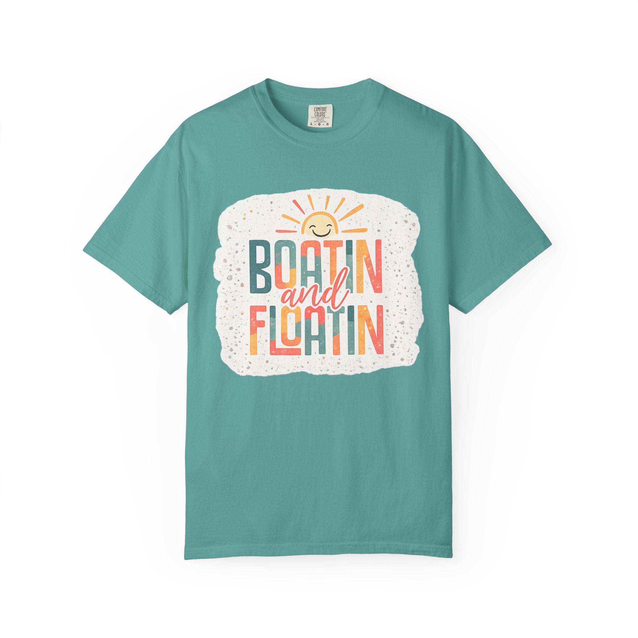 Boatin' and Floatin' T-Shirt — Retro Sun Summer Boating Tee