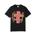 Everything, Hallelujah T-Shirt — Bright Pink Cross & Script Christian Tee