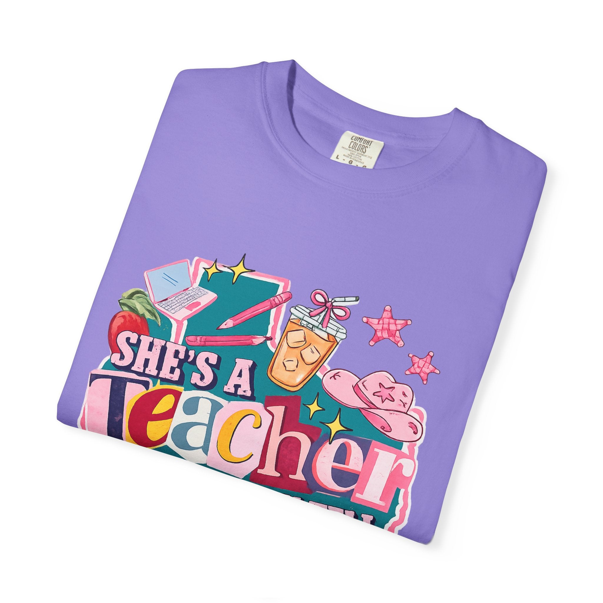 She's A Teacher I Can Tell T-Shirt — Cute Colorful Teacher Gift Tee