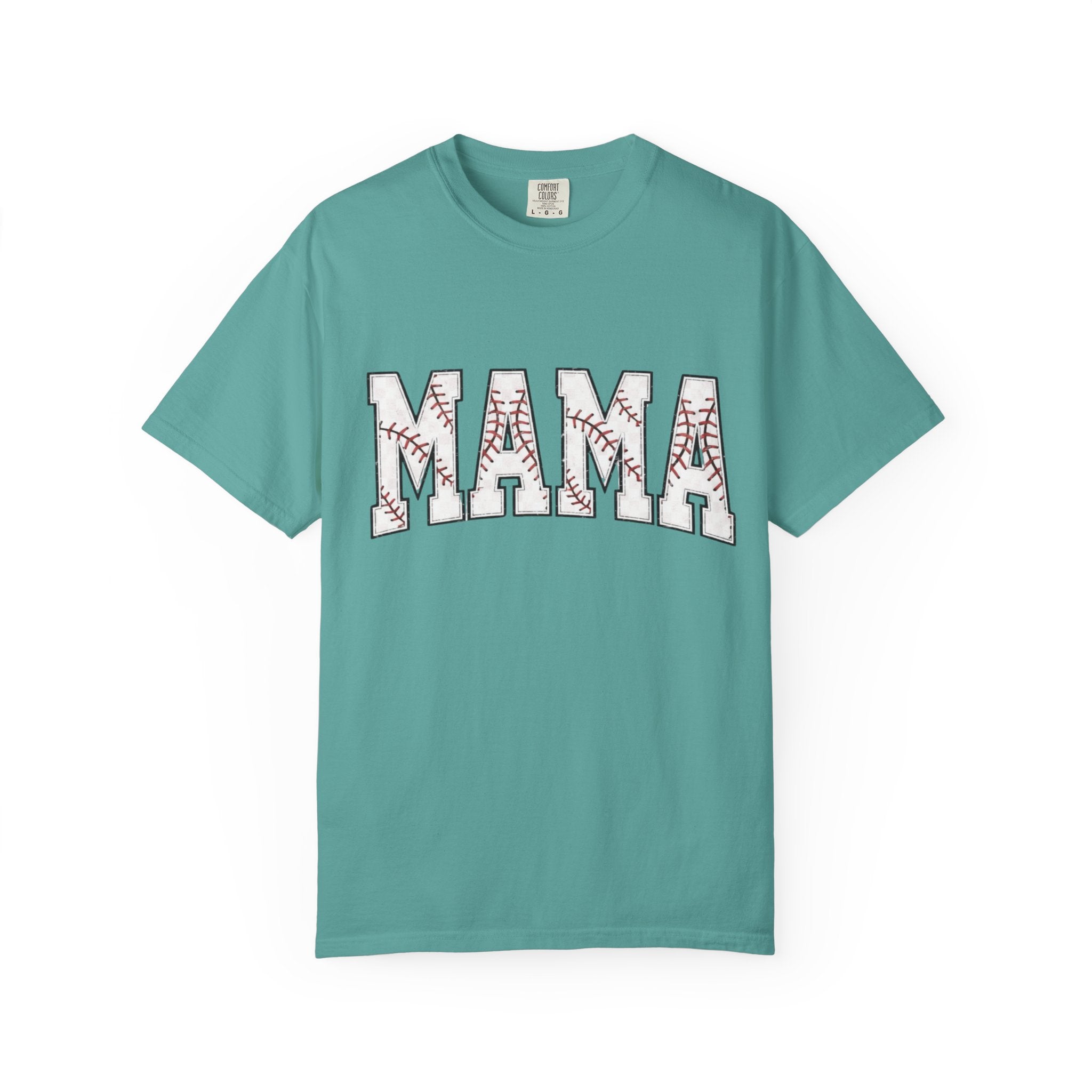 Mama Baseball Tee — 'MAMA' Stitched Baseball Mom T‑Shirt