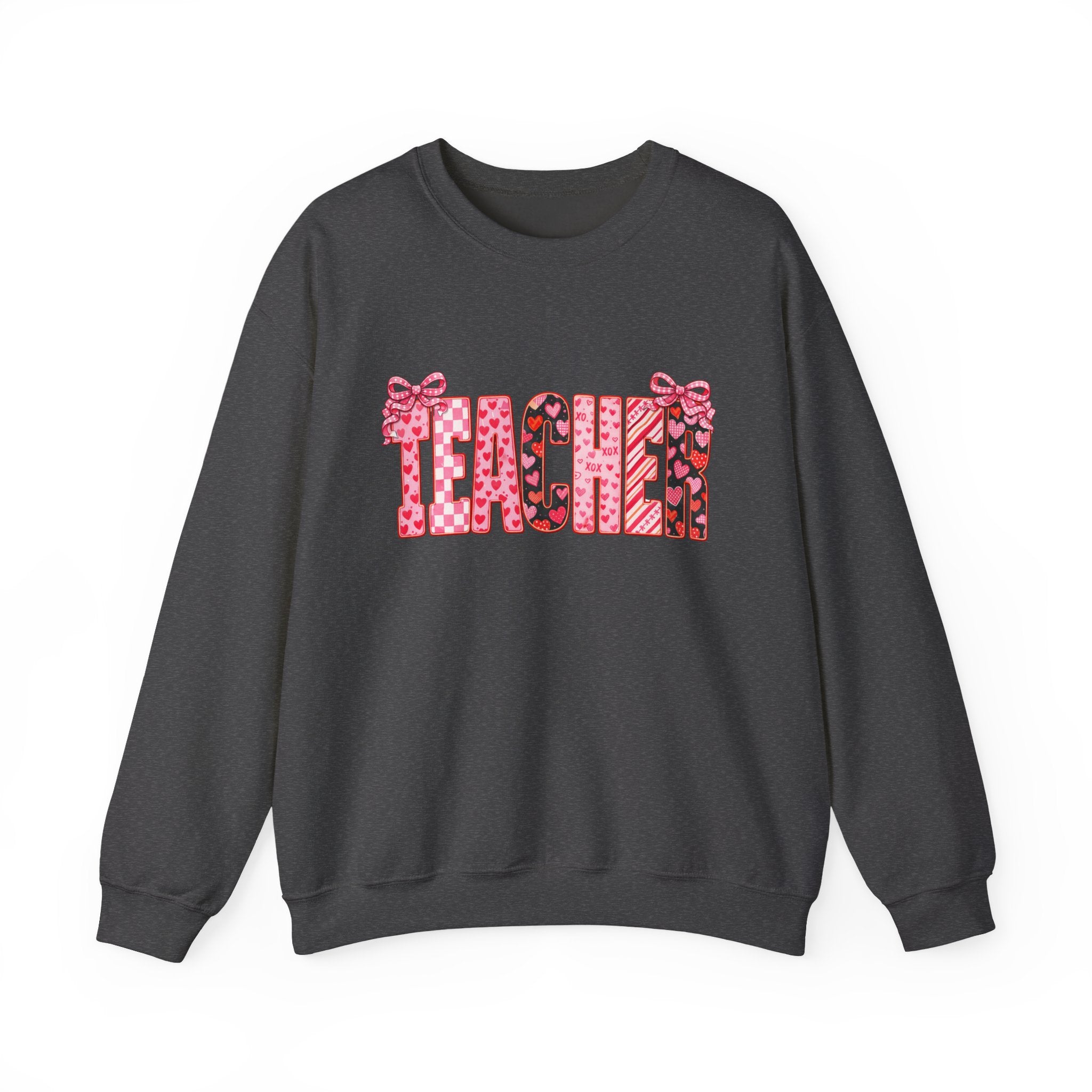 Teacher Leopard Heart Crewneck Sweatshirt