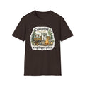 Camping Is My Happy Place T‑Shirt — Leopard Camper Graphic Tee