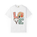 Love Camper T-Shirt — Retro RV & S'mores Graphic Tee for Campers