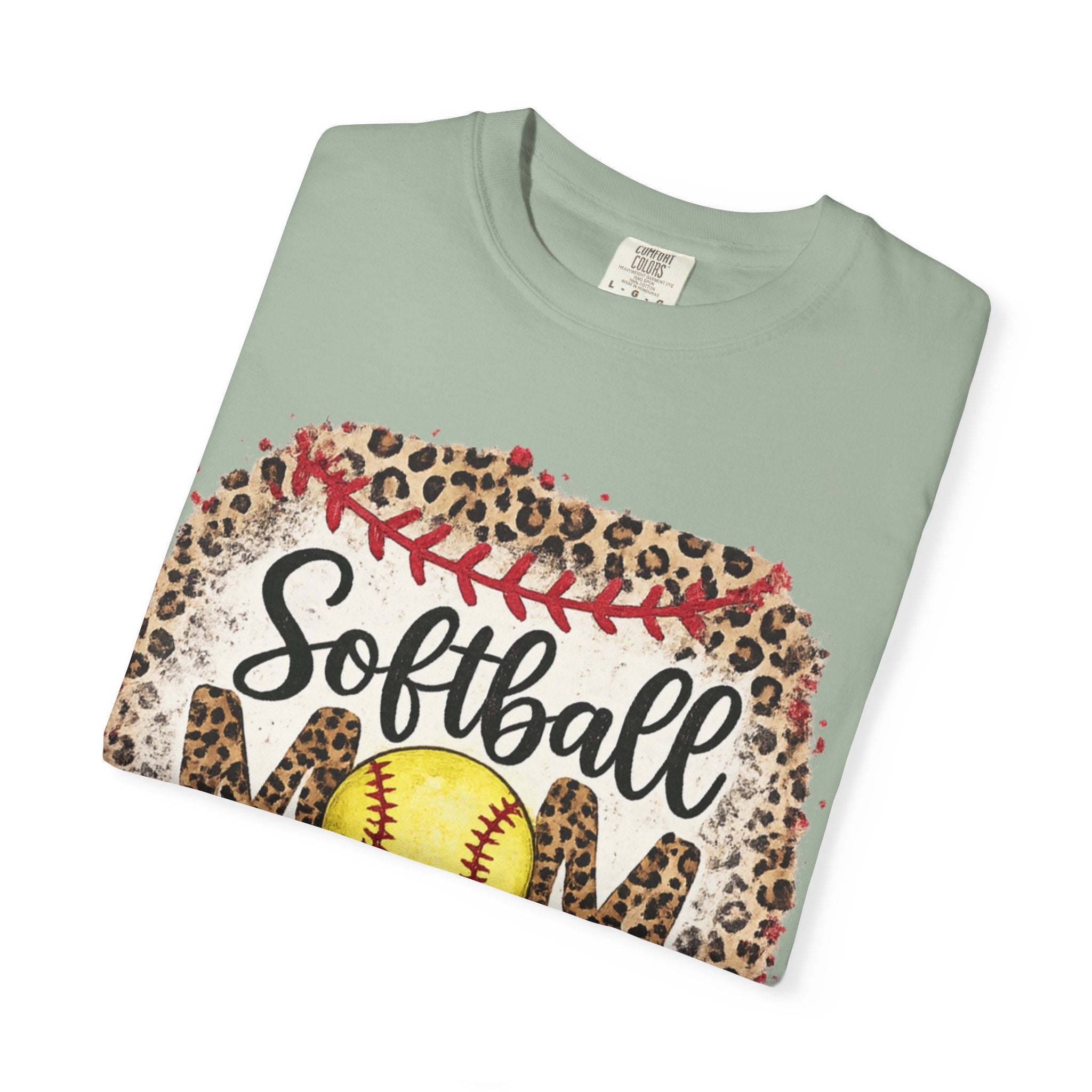 Softball Mom Leopard Graphic T-Shirt