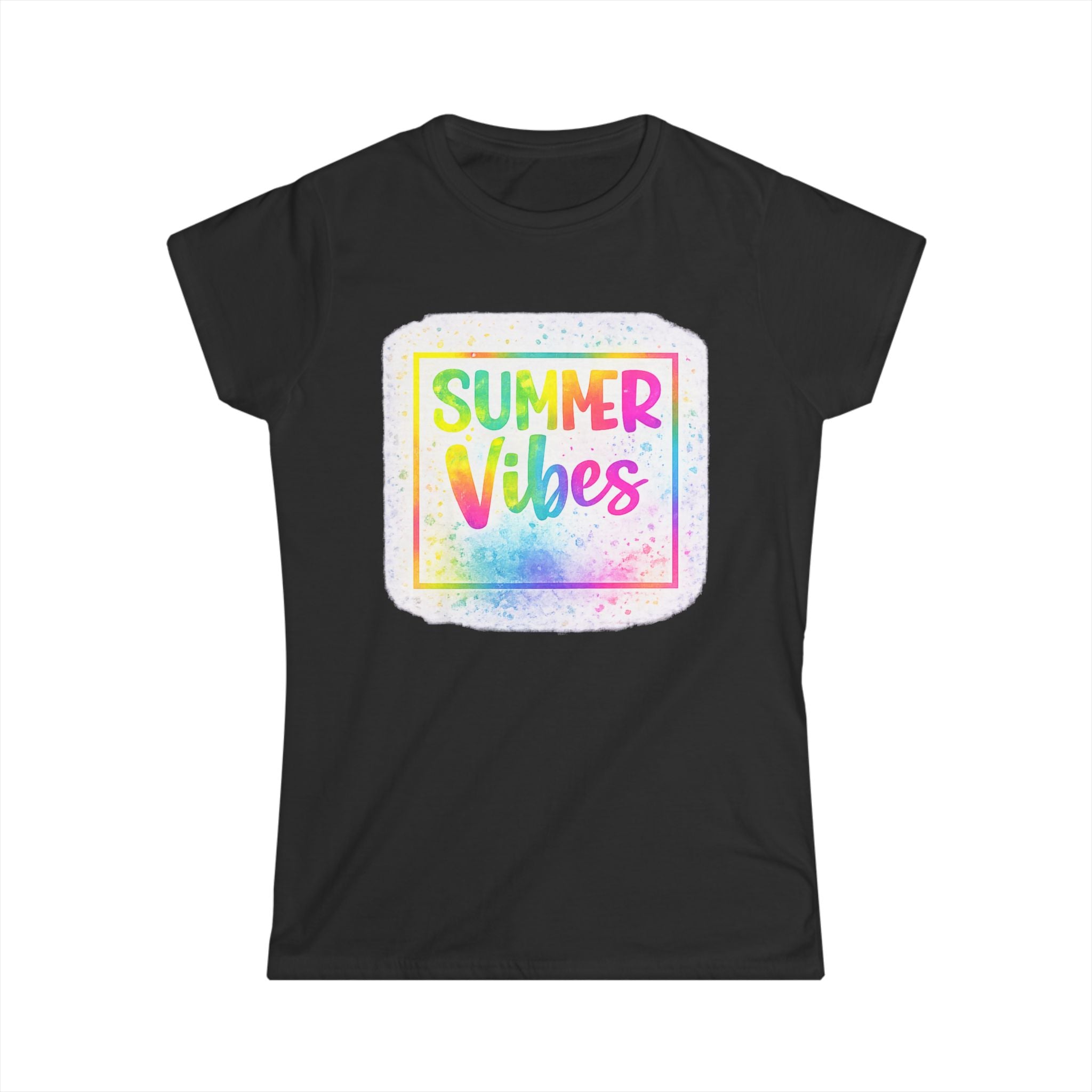 Summer Vibes Women's Tee — Colorful Rainbow Beach Shirt