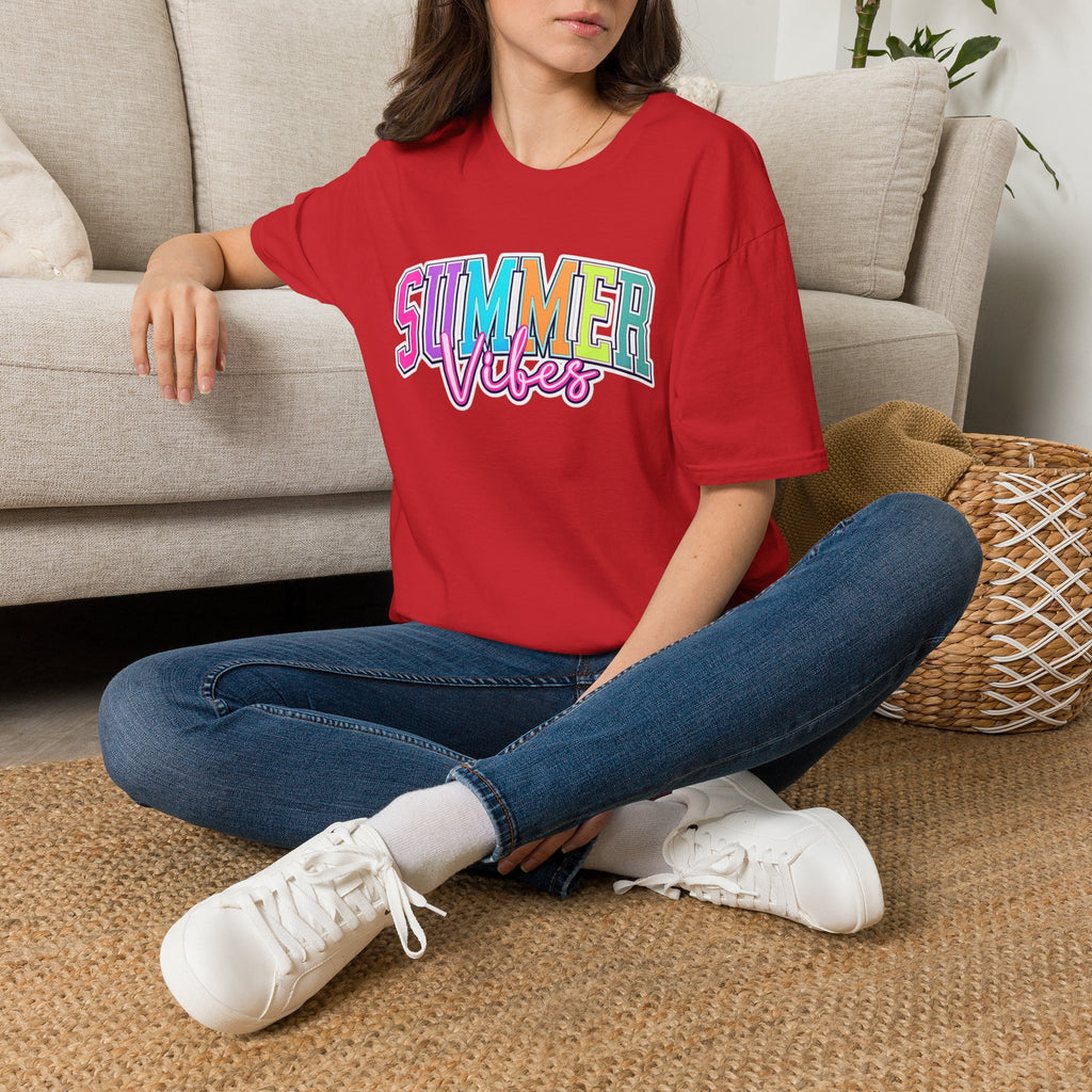 Summer Vibes T-Shirt — Colorful Retro Beach Graphic Tee