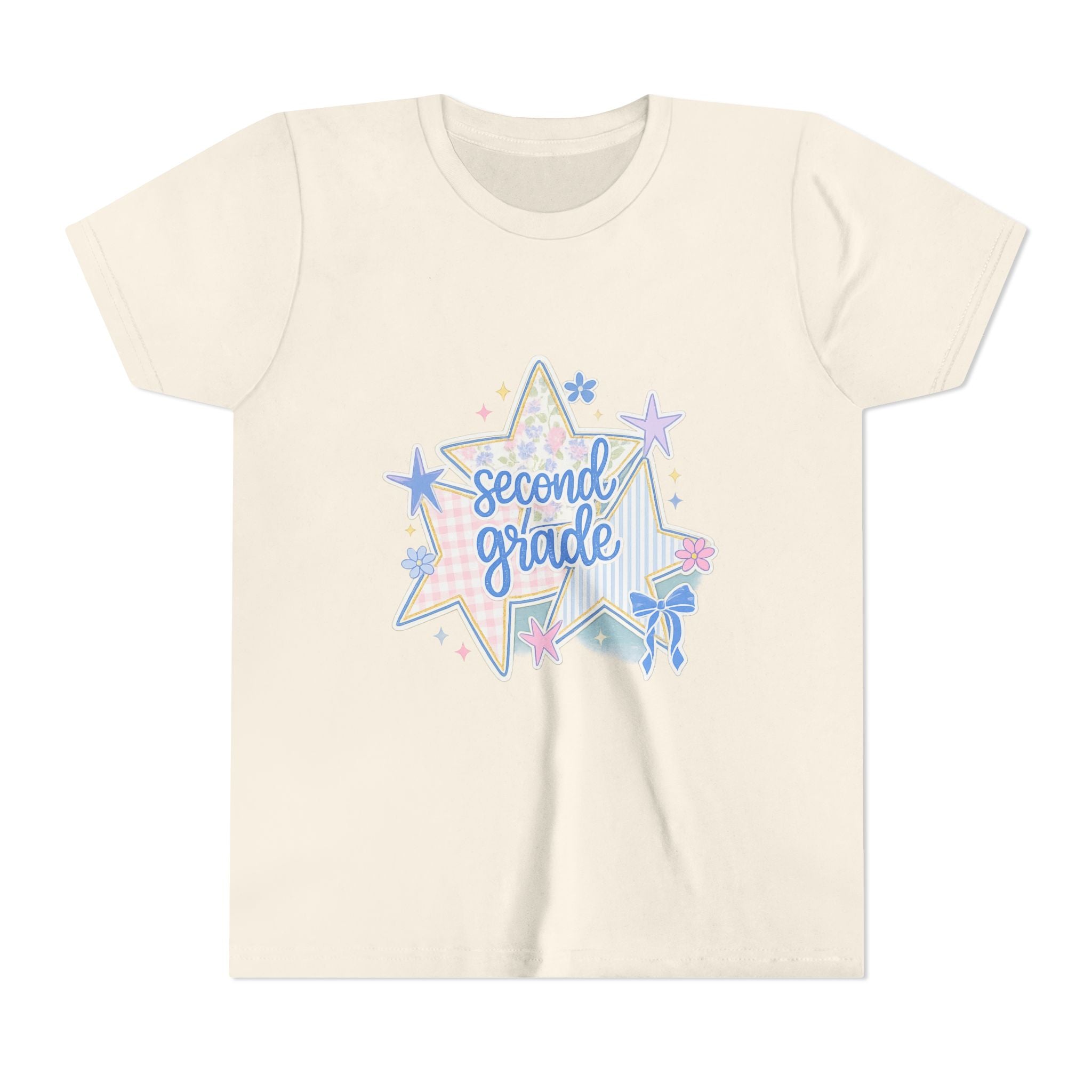 Second Grade Youth T‑Shirt — Cute Pastel Star Back to School Tee