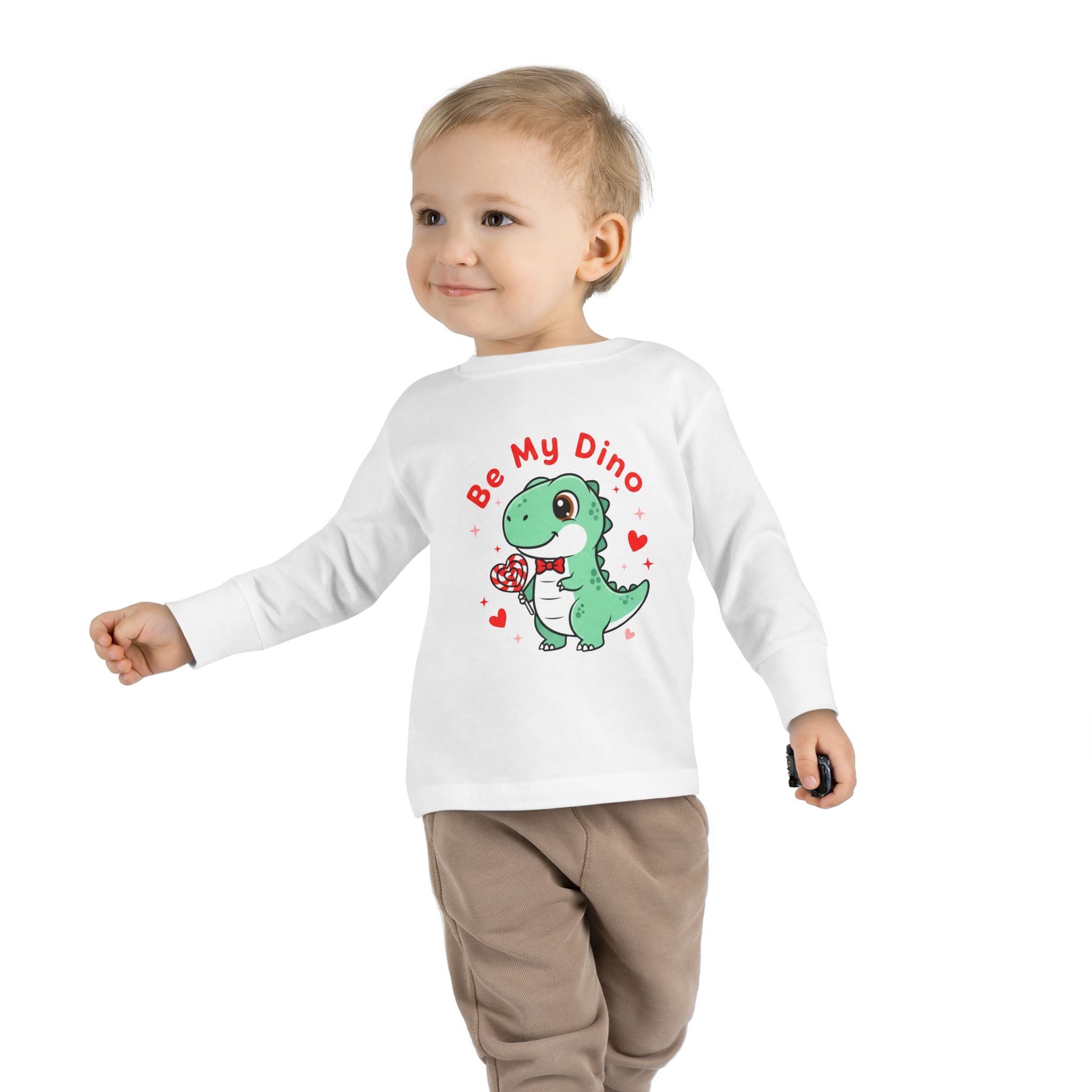 Be My Dino Toddler Long Sleeve Tee