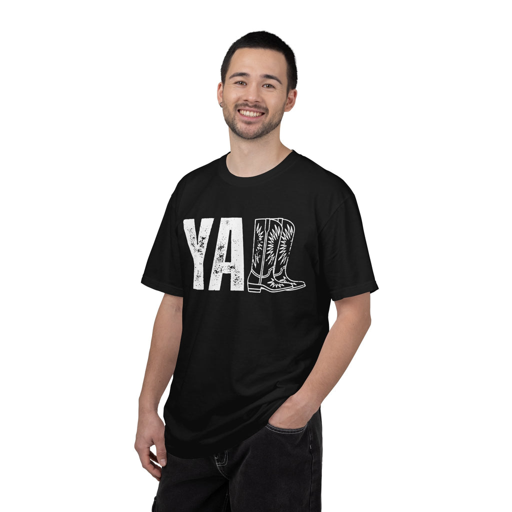 YA Boot Graphic T-Shirt — Distressed Cowboy Boots Tee
