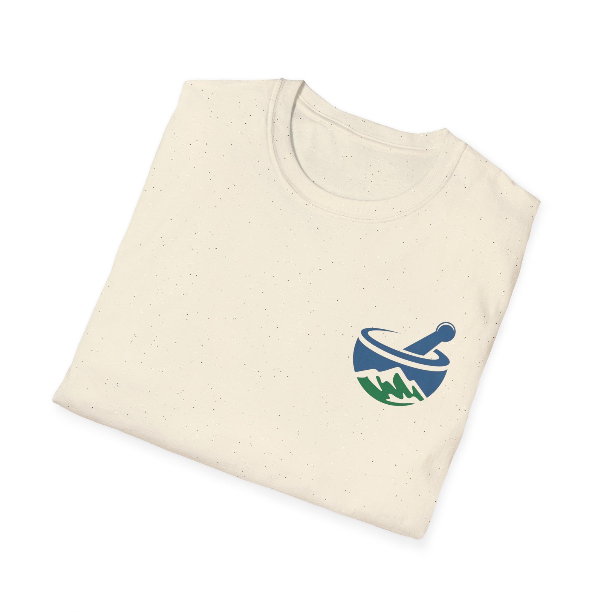 Scenic Pharmacy T-Shirt — Mountain Mortar & Pestle Logo Tee