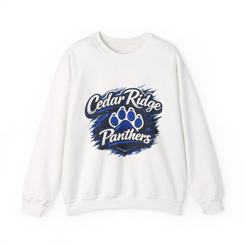 Cedar Ridge Panthers Crewneck Sweatshirt — Blue Paw School Spirit