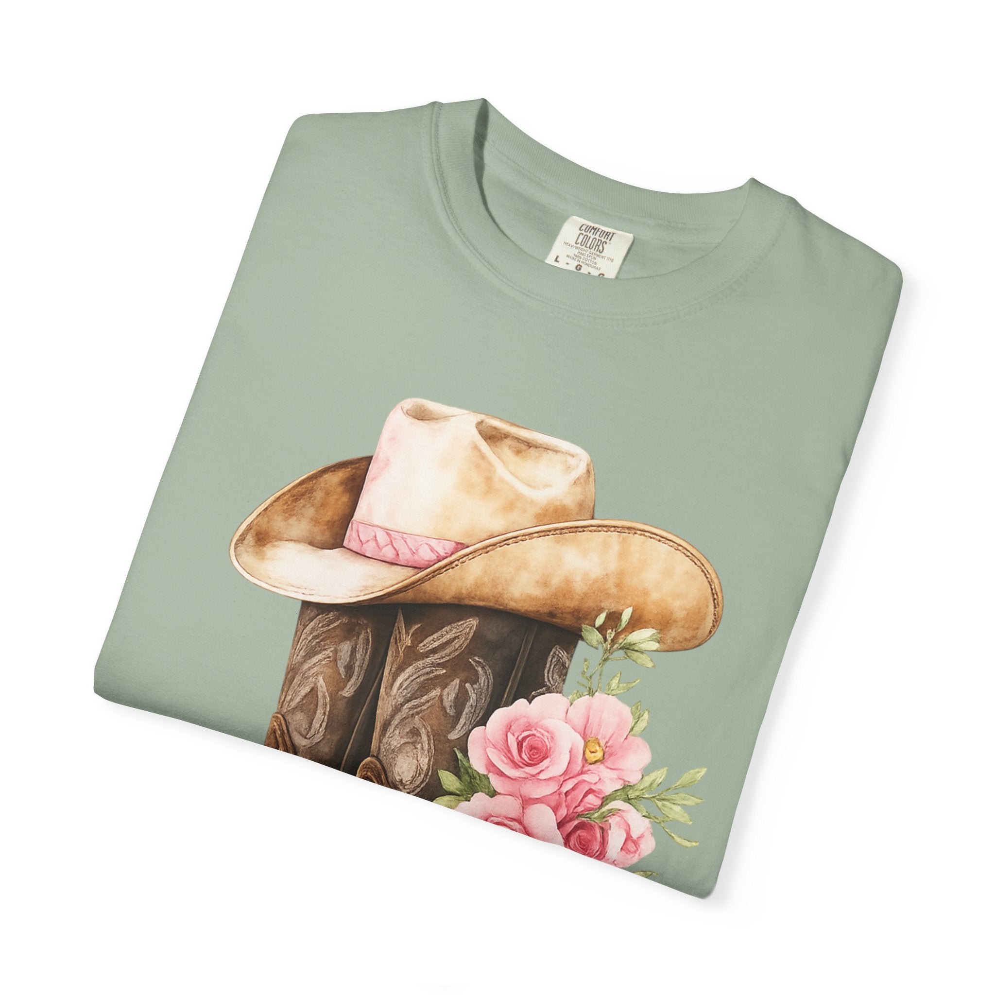 Cowboy Boots & Hat Floral T-Shirt — Western Country Floral Tee