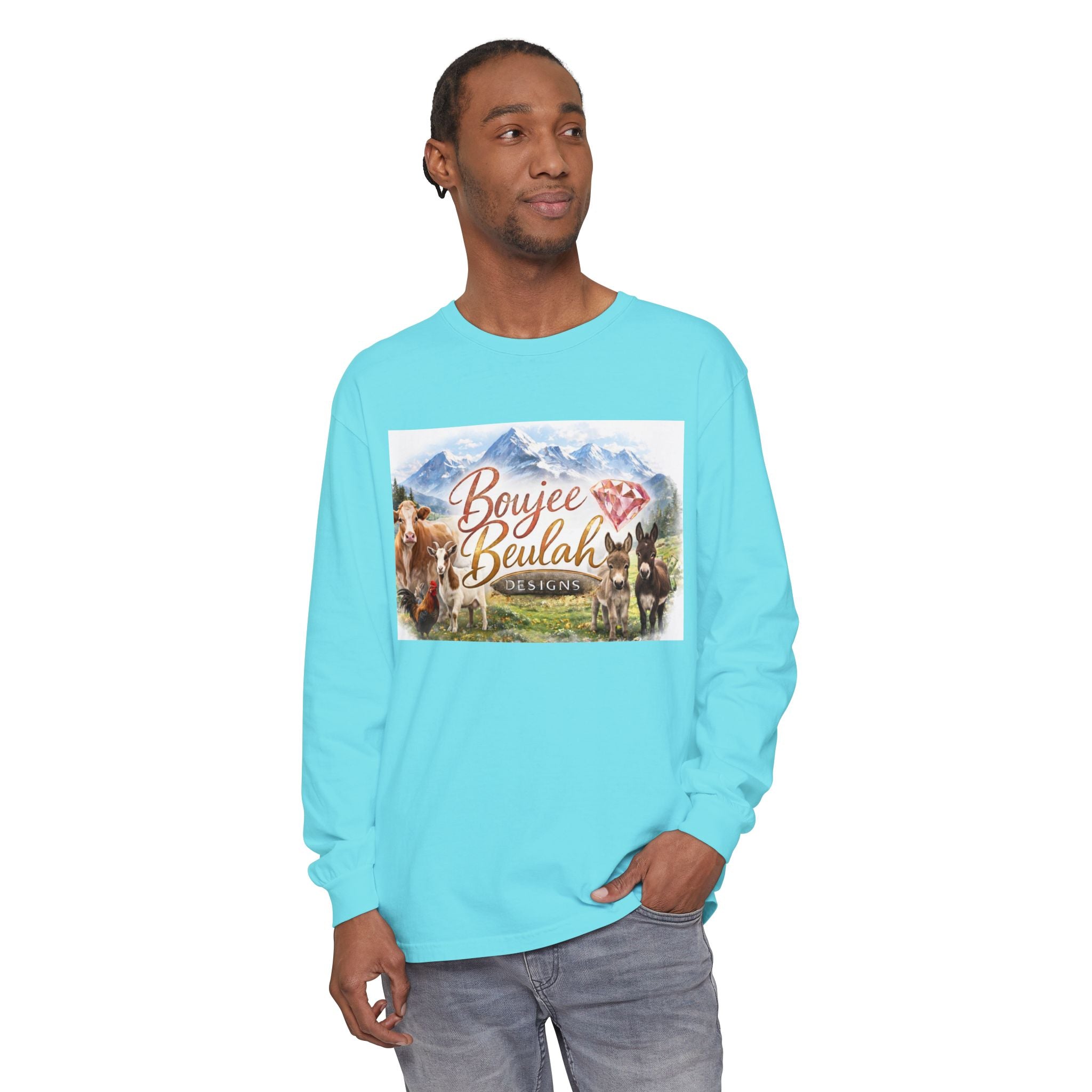 Boujee Beulah Farm Crew Long Sleeve T-Shirt