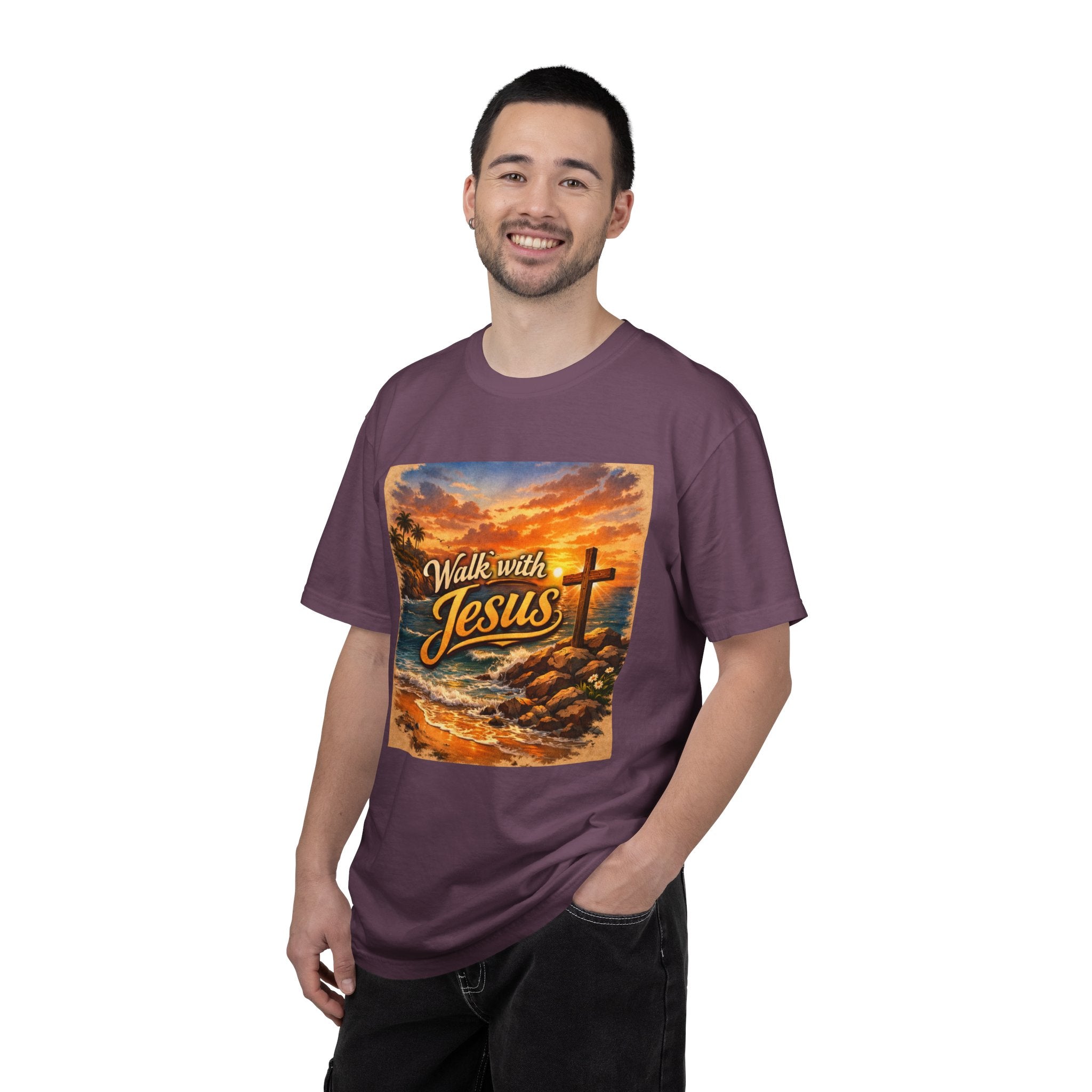 Walk With Jesus T-Shirt — Sunset Cross Christian Tee