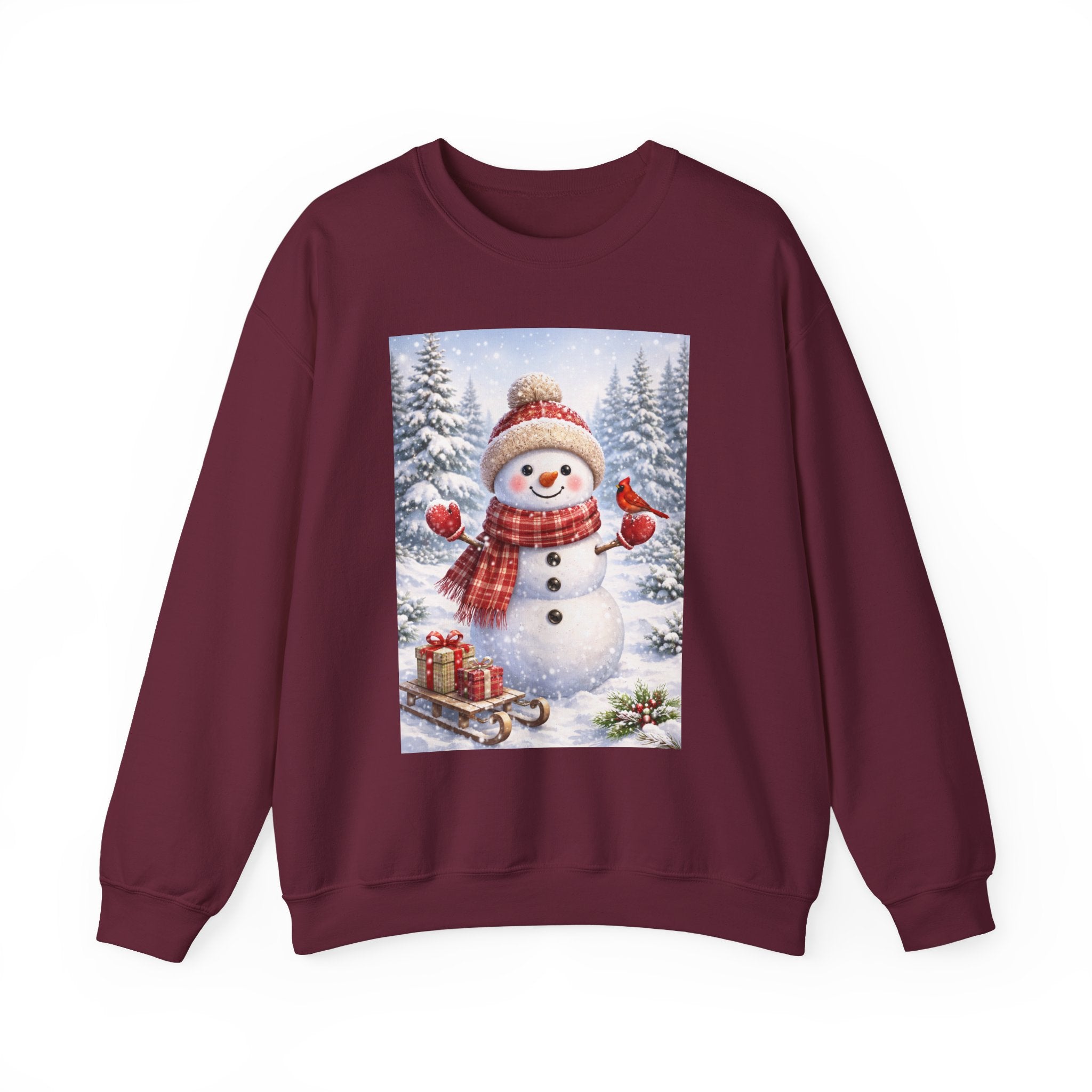 Snowman Christmas Sweatshirt — Festive Winter Holiday Crewneck