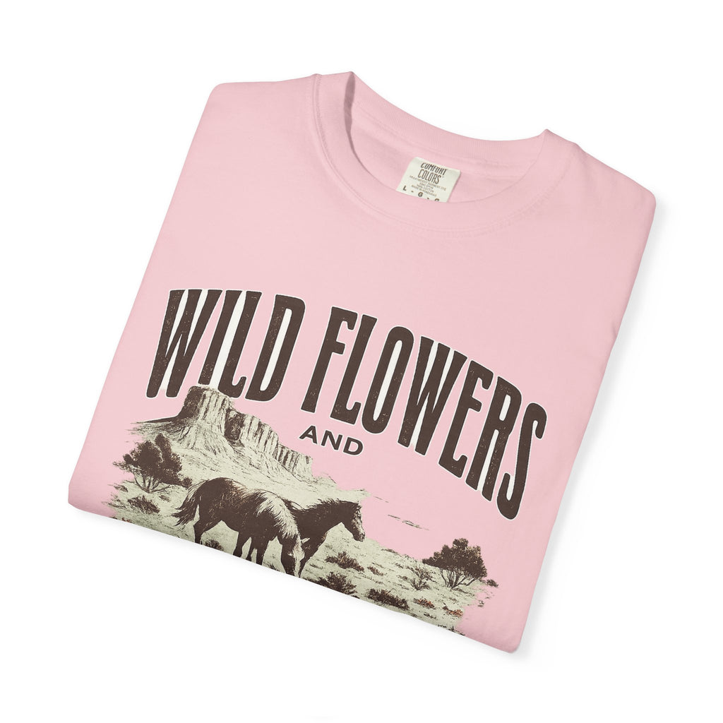 Wild Flowers and Wild Horses Graphic T-Shirt