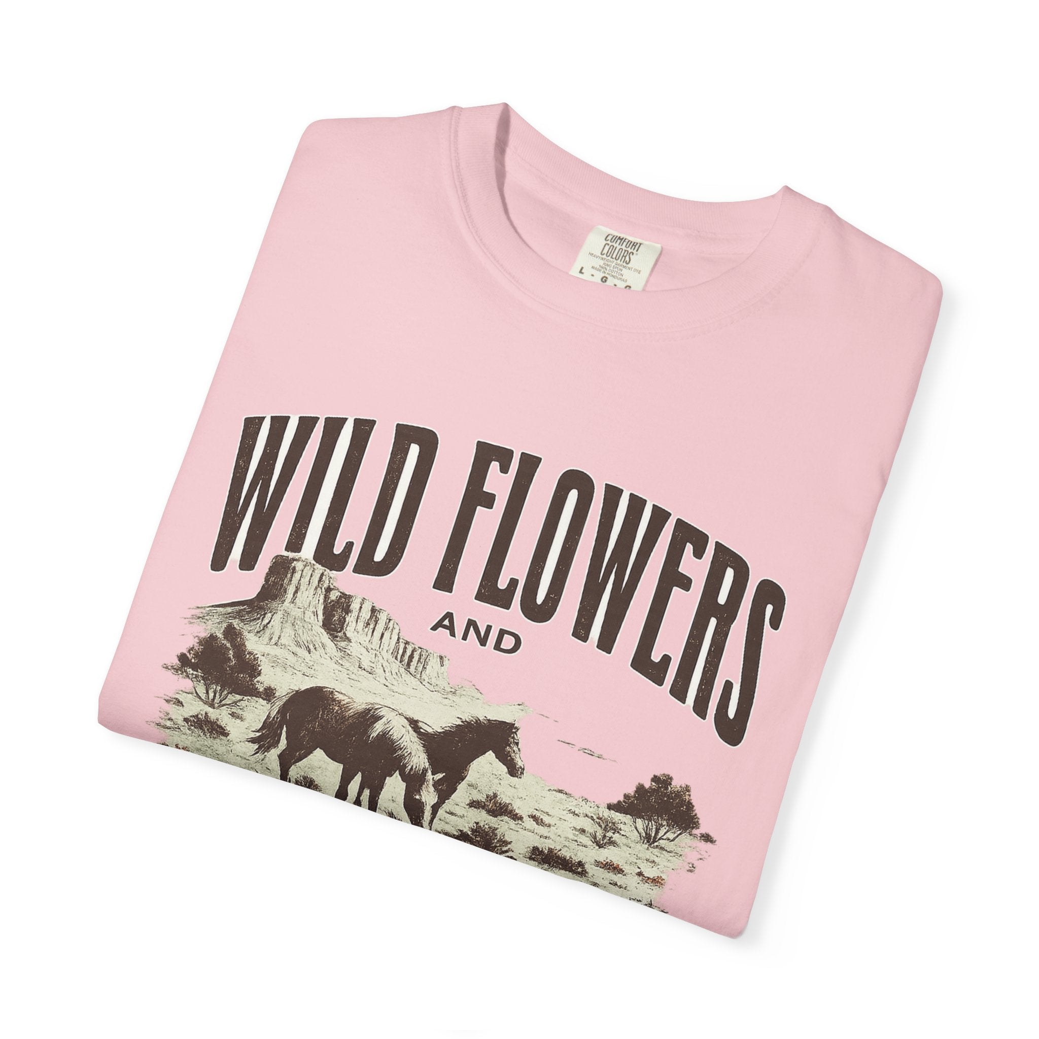 Wild Flowers and Wild Horses Graphic T-Shirt