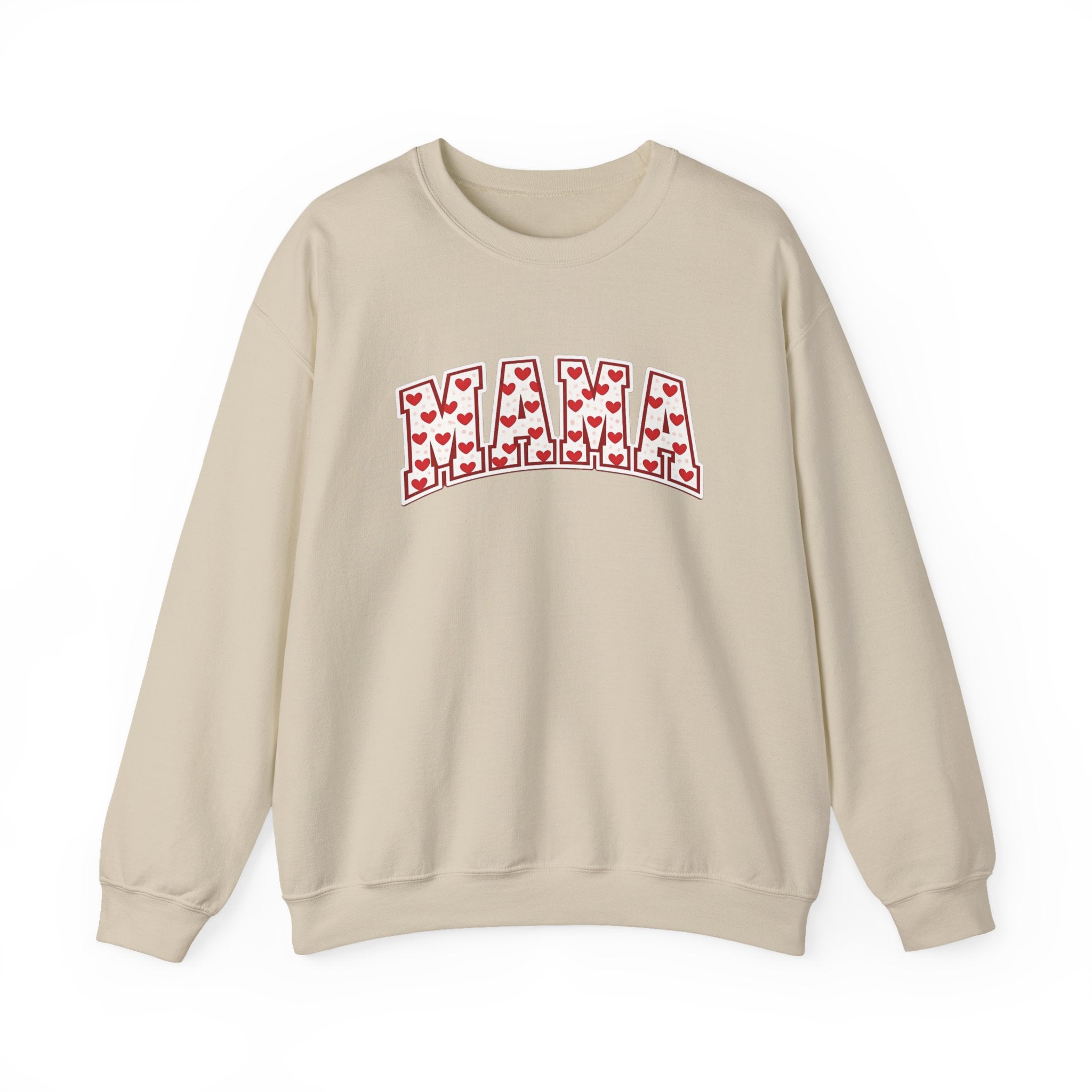 Mama Heart Pattern Sweatshirt — Women's Mother's Day Crewneck
