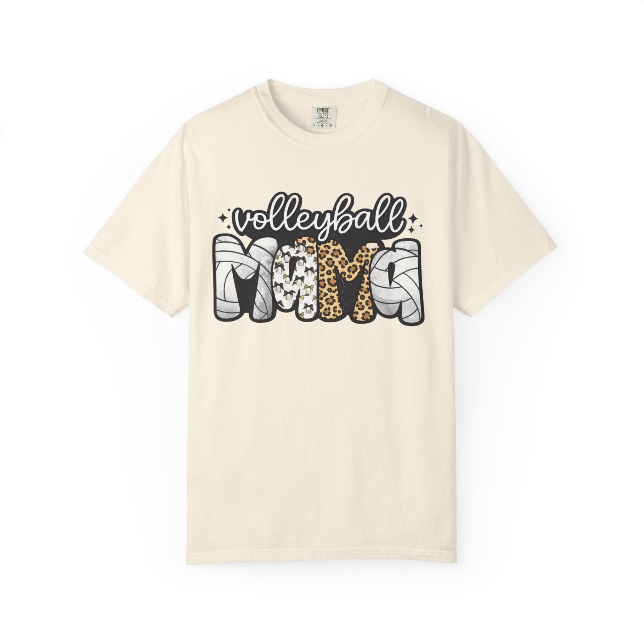 Volleyball Mom T-Shirt — Leopard & Ball Graphic Tee for Coaches & Fans