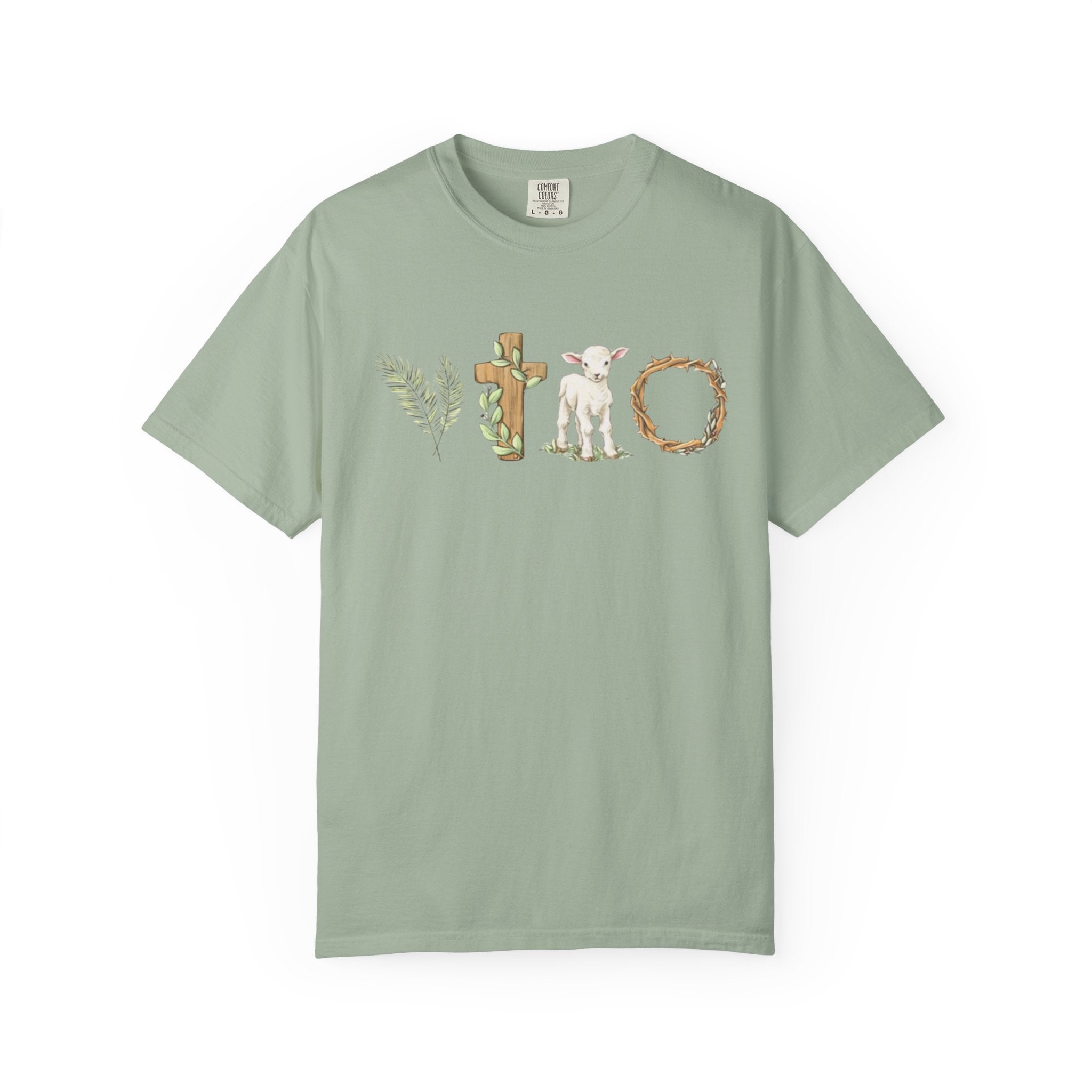 Easter Floral Cross & Lamb T-Shirt