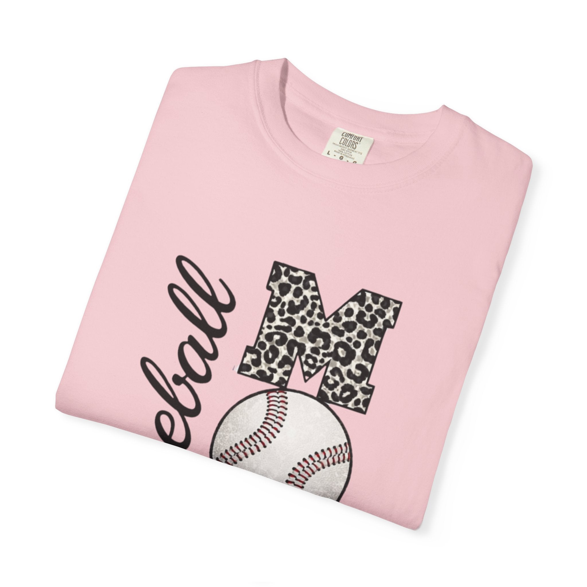 Baseball Mom Leopard Print T-Shirt — Baseball Mom Tee with Baseball Graphic