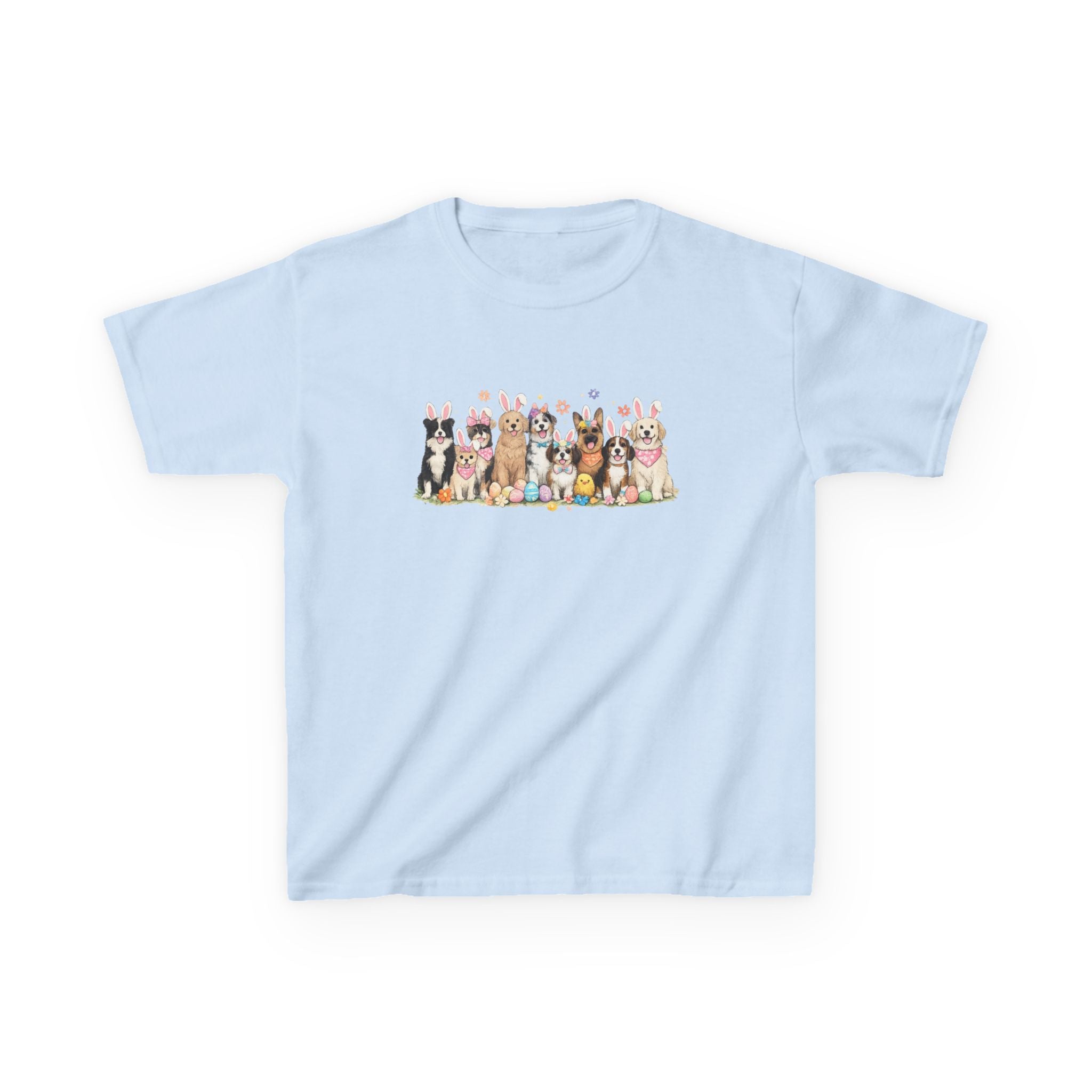 Kids Tee — Cute Row of Party Dogs Graphic