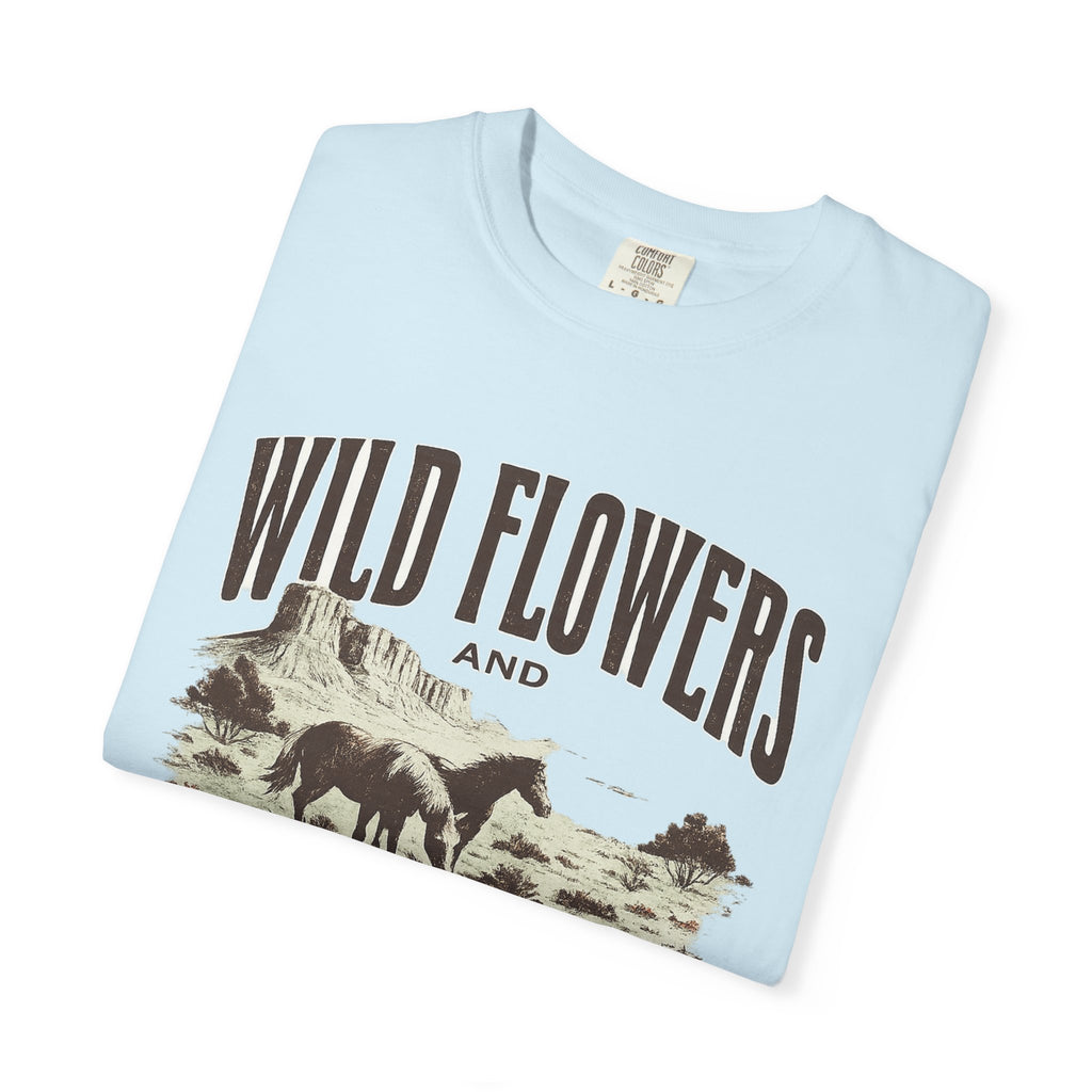 Wild Flowers and Wild Horses Graphic T-Shirt